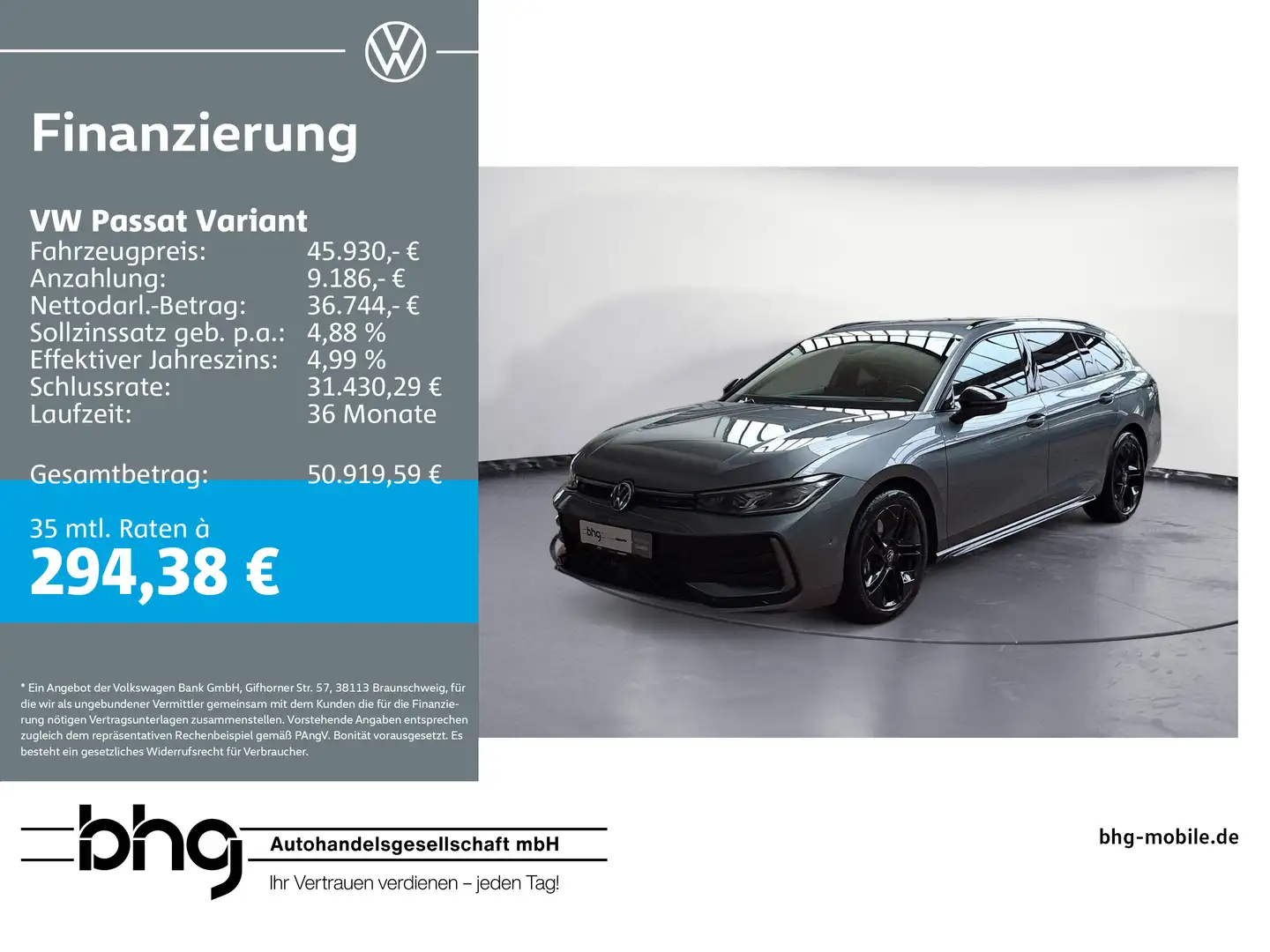 Volkswagen Passat Variant 2.0 TDI SCR 4Motion DSG R-Line *A Grau - 1