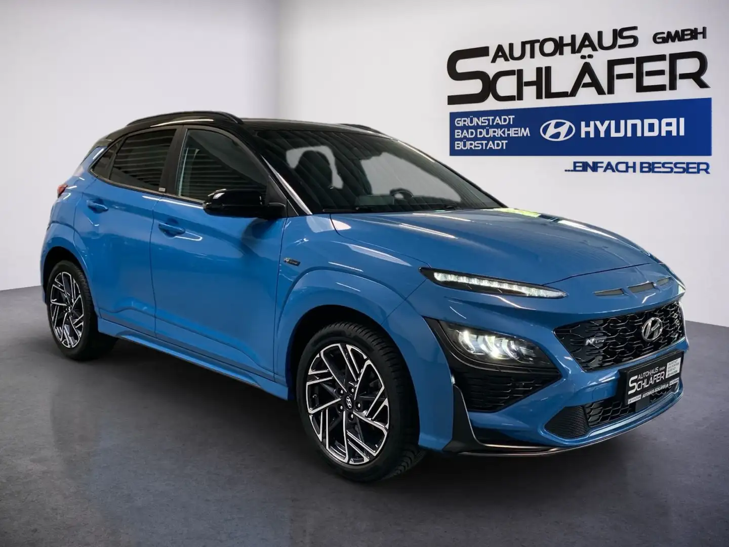 Hyundai KONA KONA 1.0 T-GDI N Line Mild-Hybrid LED Navi Bleu - 2