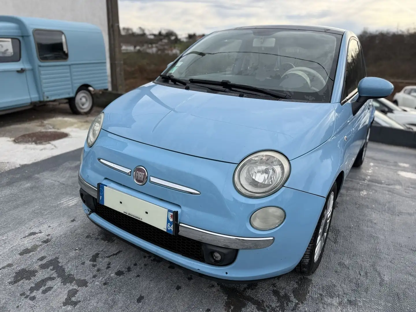 Fiat 500 0.9 8V TWINAIR 85CH S\u0026S LOUNGE DUALOGIC Bleu - 2