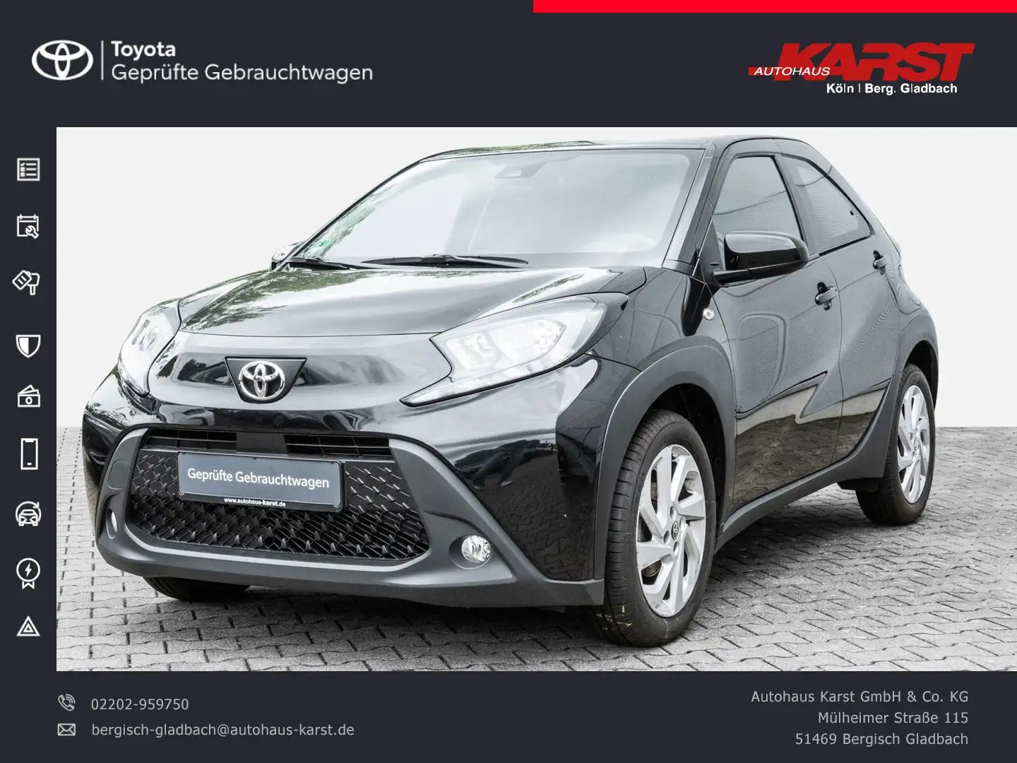 Toyota Aygo X Play Carplay*Kamera*Klima* Zwart - 1