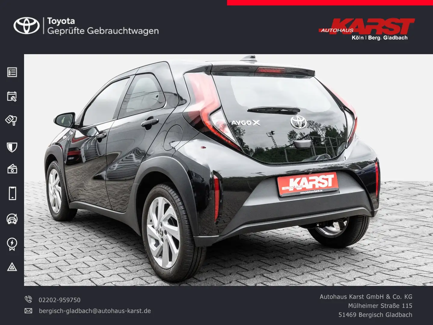 Toyota Aygo X Play Carplay*Kamera*Klima* Zwart - 2