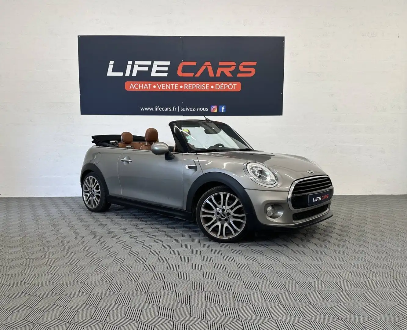 MINI Cooper Cabrio II (F57) Cooper D 116ch Red Hot Chili BVA 2016 3èm Grigio - 2