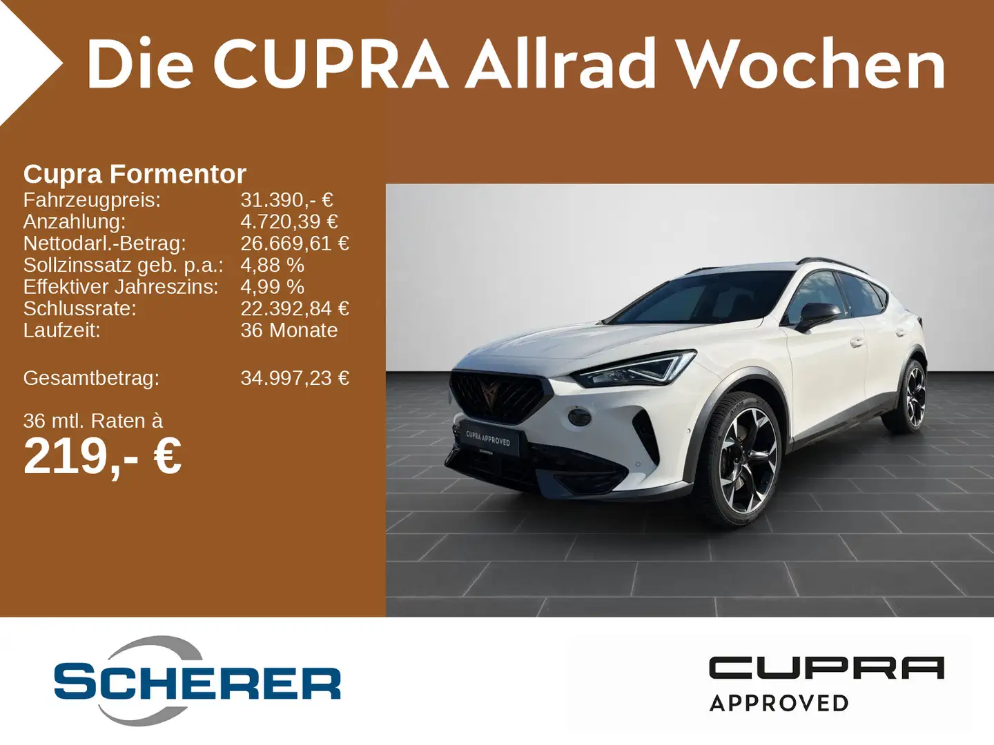 CUPRA Formentor VZ 2.0 TSI 4Drive LED NAV ACC SHZ KAM Weiß - 1