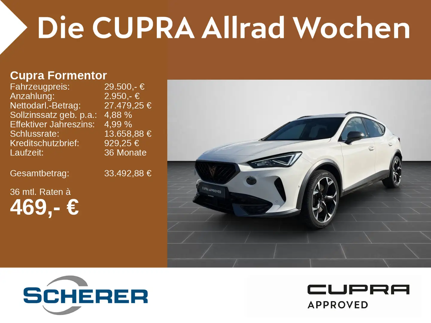 CUPRA Formentor VZ 2.0 TSI 4Drive LED NAV ACC SHZ KAM Weiß - 1