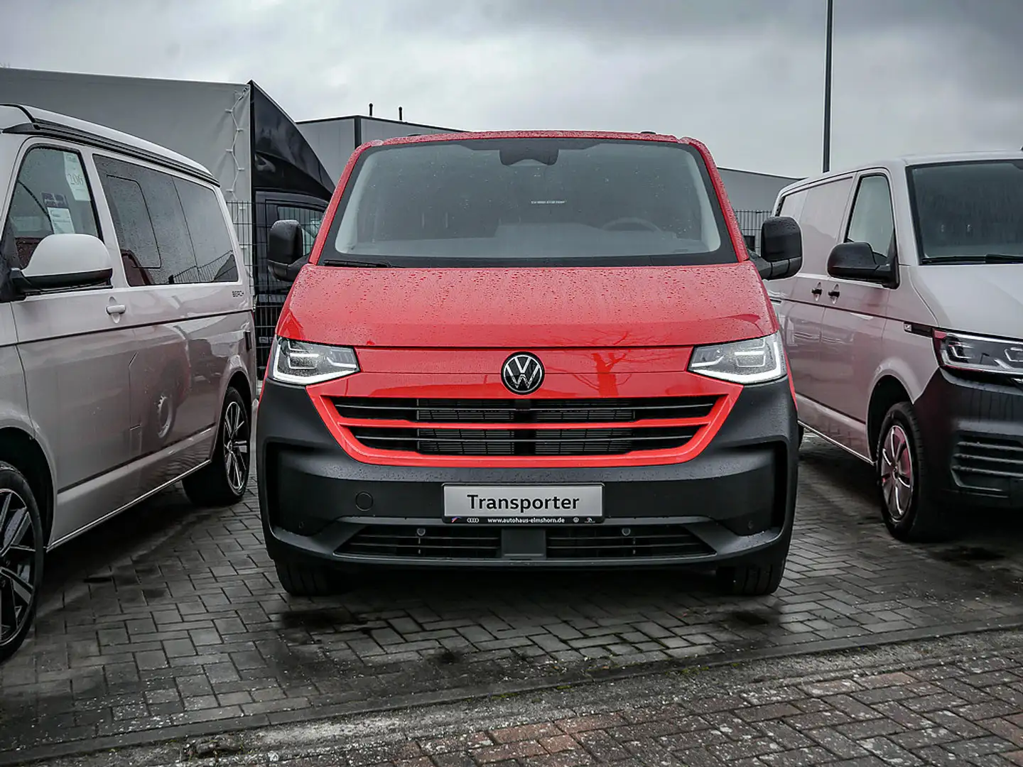 Volkswagen Transporter Kasten 2,0 l TDI KLIMA AHK Rood - 2