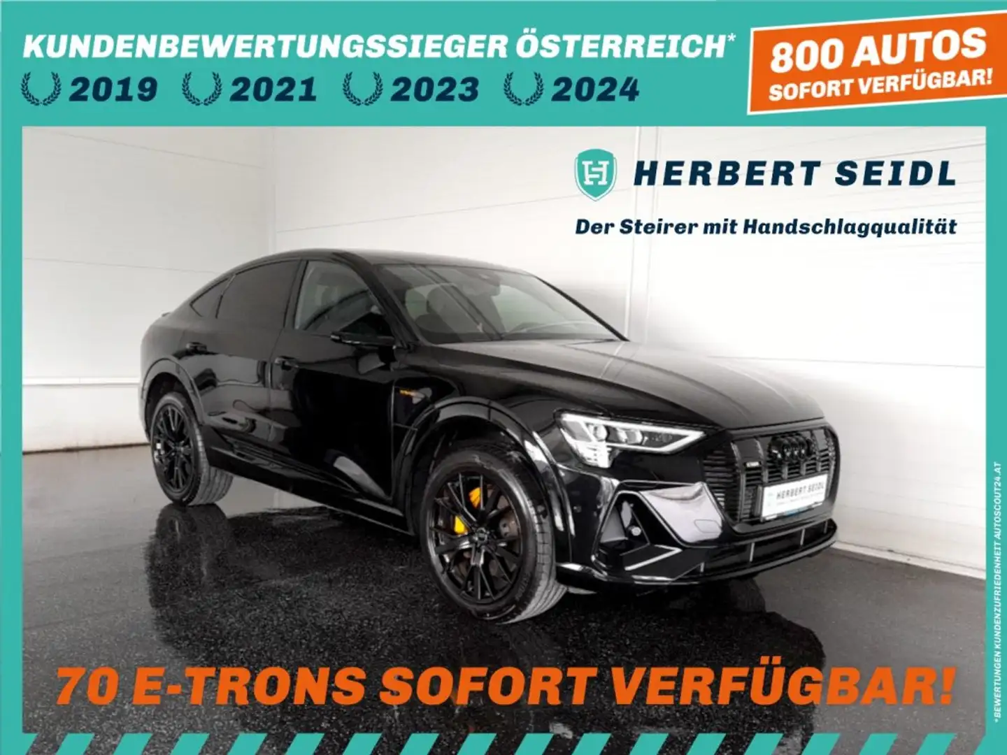 Audi e-tron SB 55 quattro S-LINE BLACK EDITION *NP € 106.294,-- / 21 ZOLL / HEAD-UP / VIRTUELLE SPIEGEL / BANG & OLUFSEN* Schwarz - 1