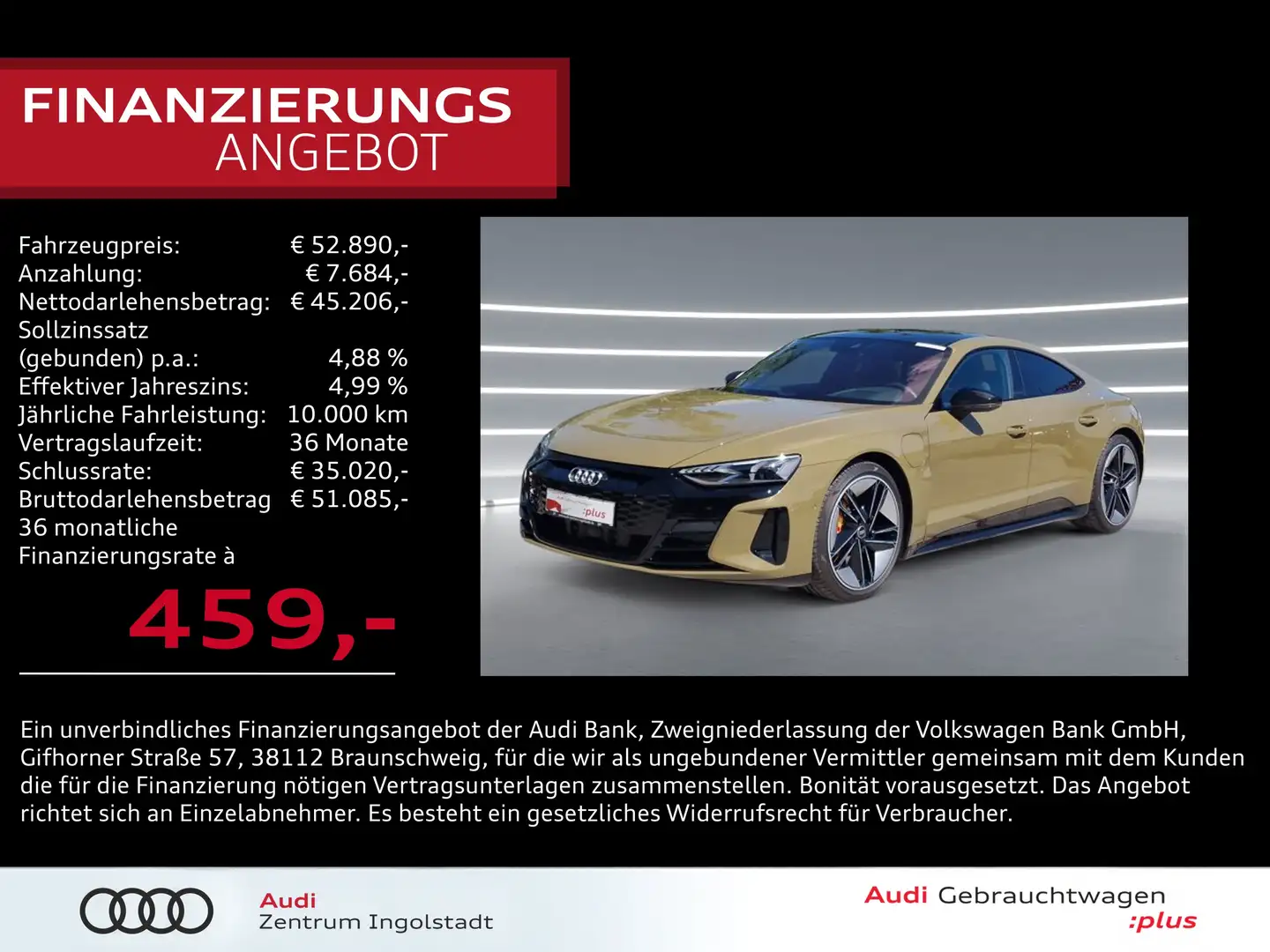 Audi e-tron GT qu LASER Allradlenk. S-Sitze Luft 21" Verde - 1