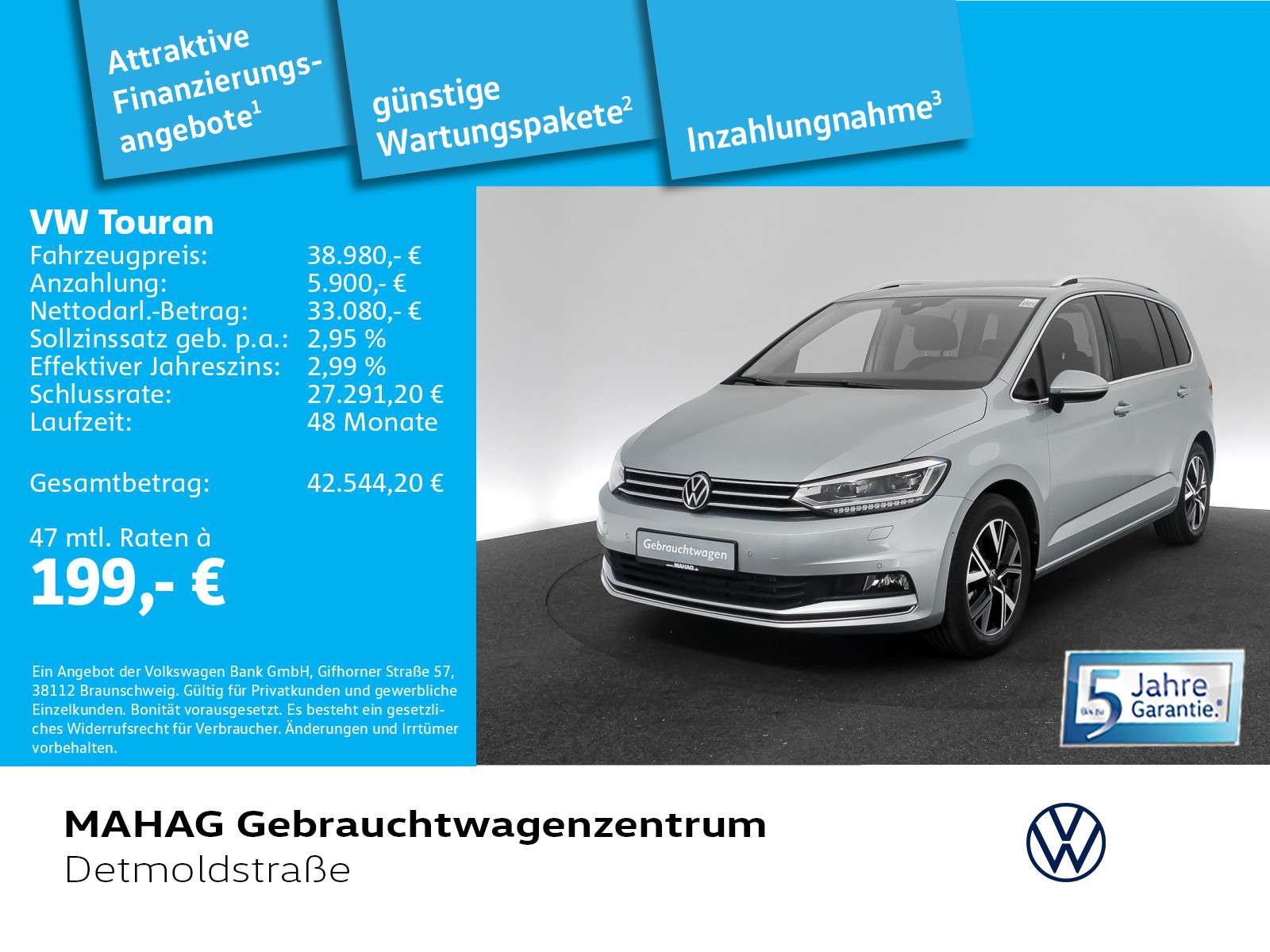 Second hand Volkswagen Touran 2.0