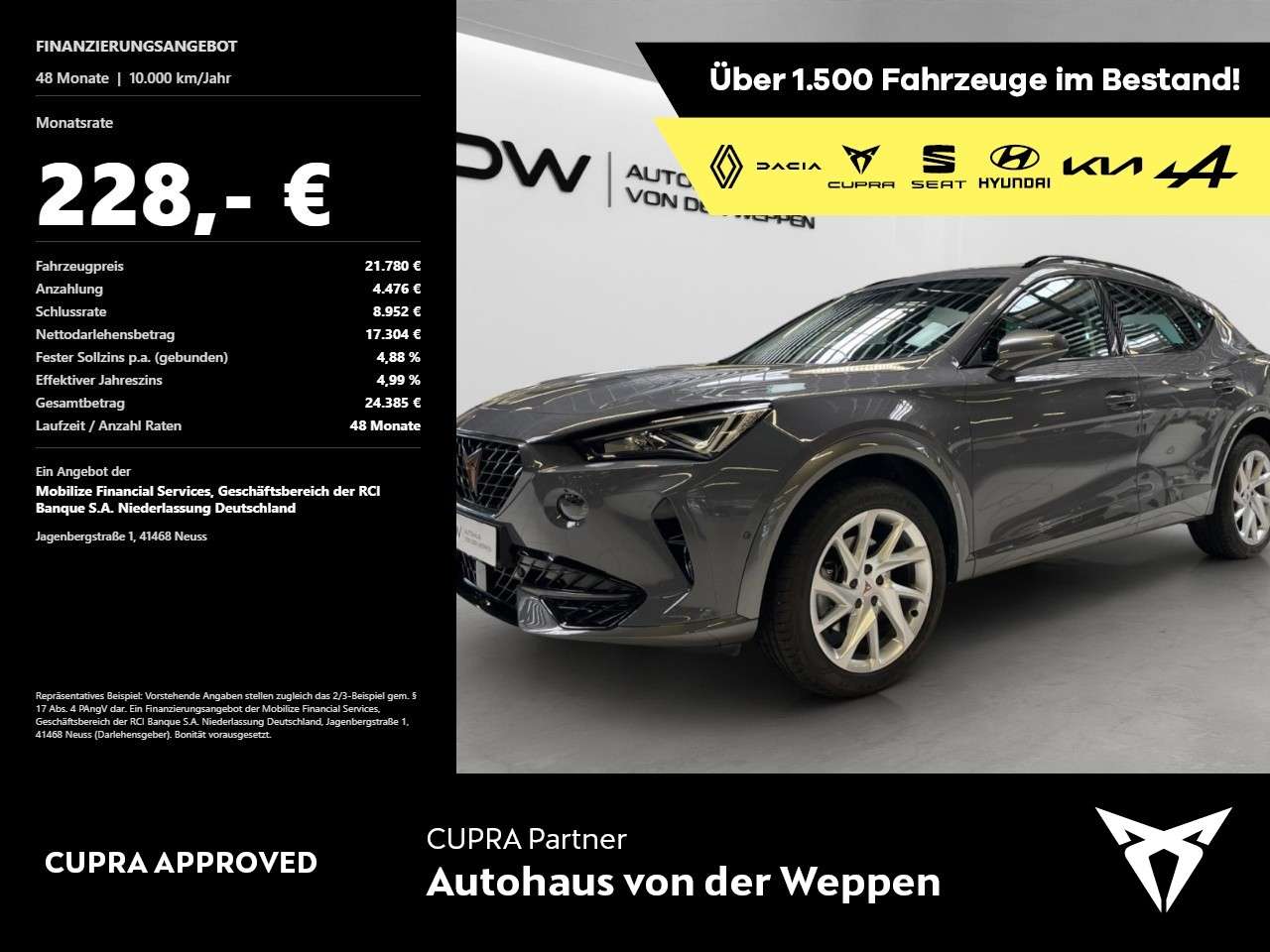 Cupra Formentor 2023 — 1.5 TSI Full Link SHZ SummerSale Klima