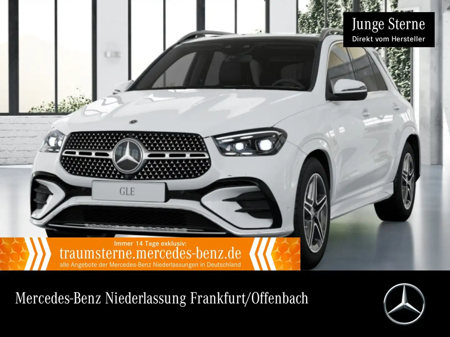 Mercedes-Benz GLE 450 d 4M AMG+PANO+360+AHK+MULTIBEAM+FAHRASS+9G Білий - 1