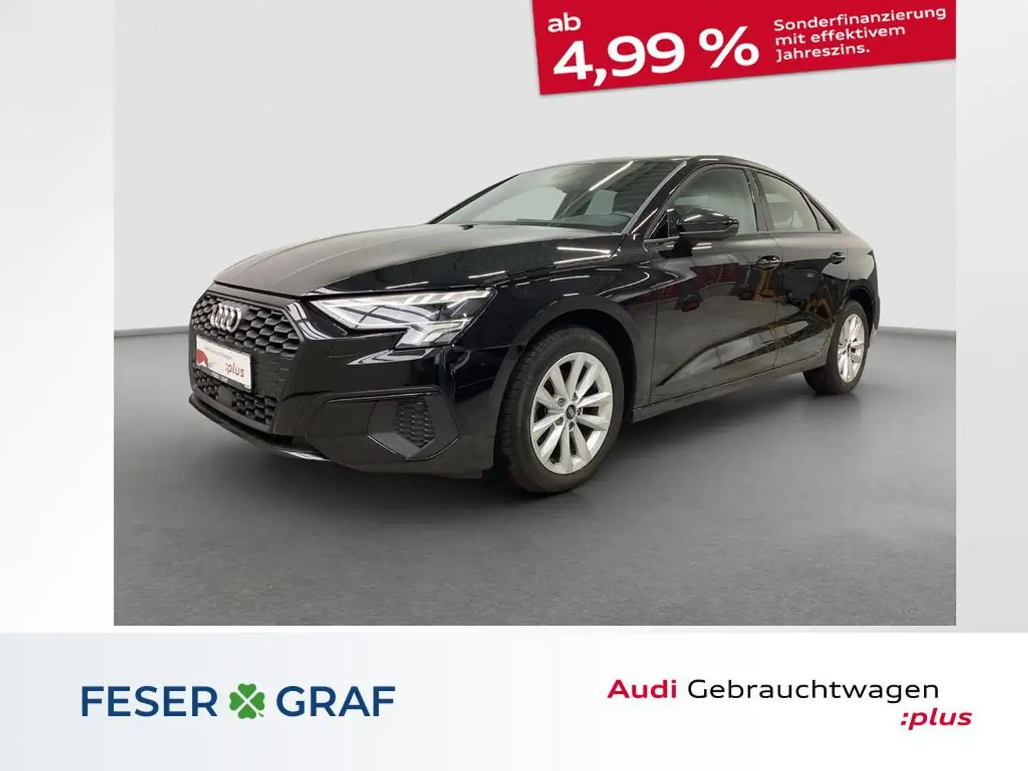 Audi A3 Limousine 30 TDI S tronic Navi APP LED RFK Noir - 1