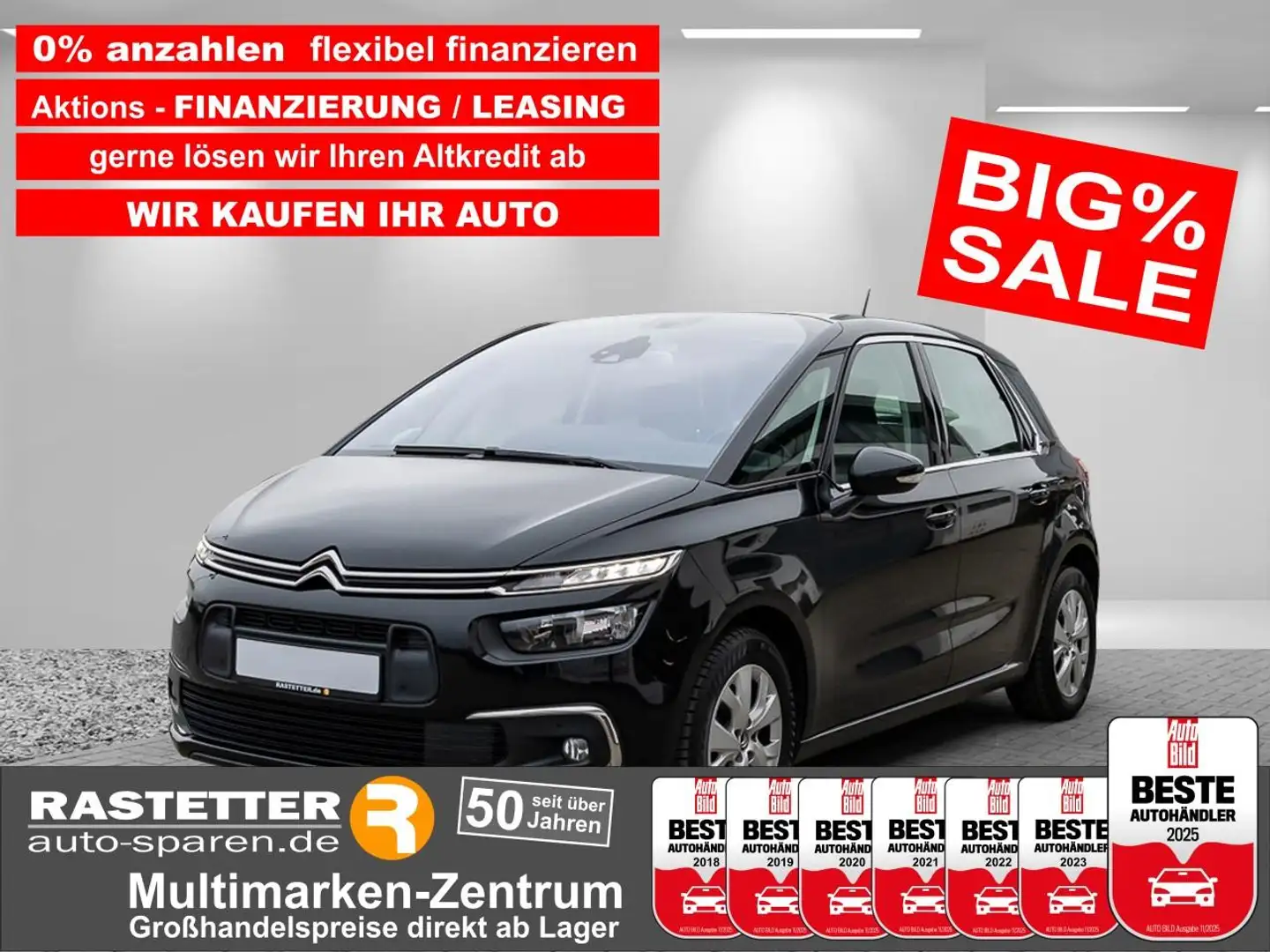 Citroen C4 Picasso Selection Aut. AHK+Navi+ACC+DAB+Kamera+ParkAss+SHZ Schwarz - 1