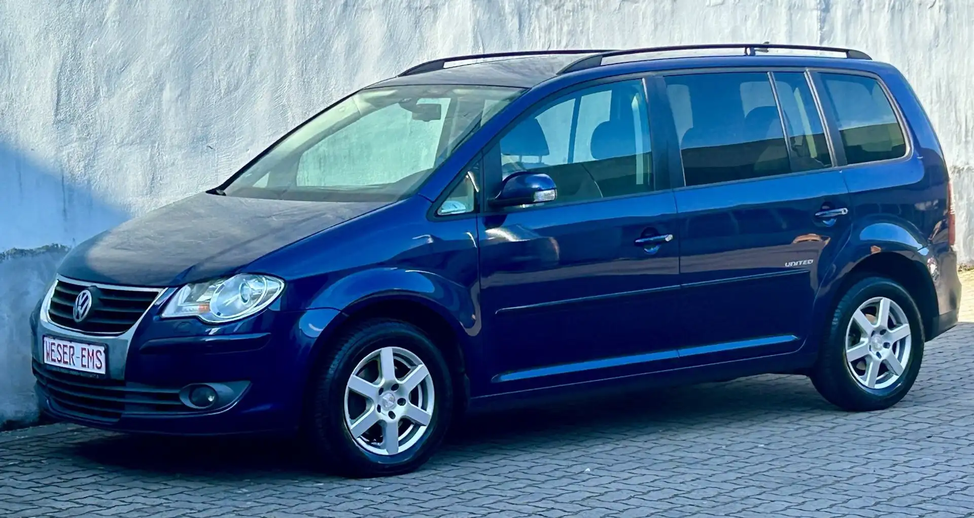 Volkswagen Touran 2,0 TDi DSG United GPS Klima eFh ZV Alu A Azul - 1