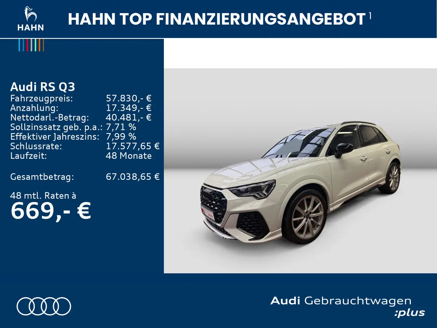 Audi RS Q3 RSQ3 TFSI S-trc 360° Virtual Matrix Cam Navi Weiß - 2