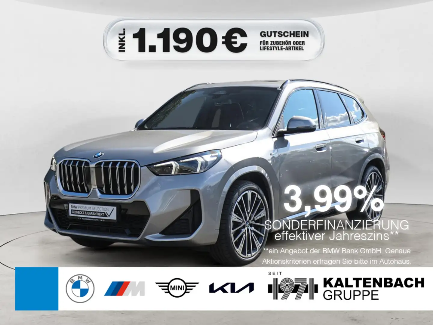 BMW X1 sDrive 20d M-Sport PANO LED ACC AHK NAVI Argent - 1