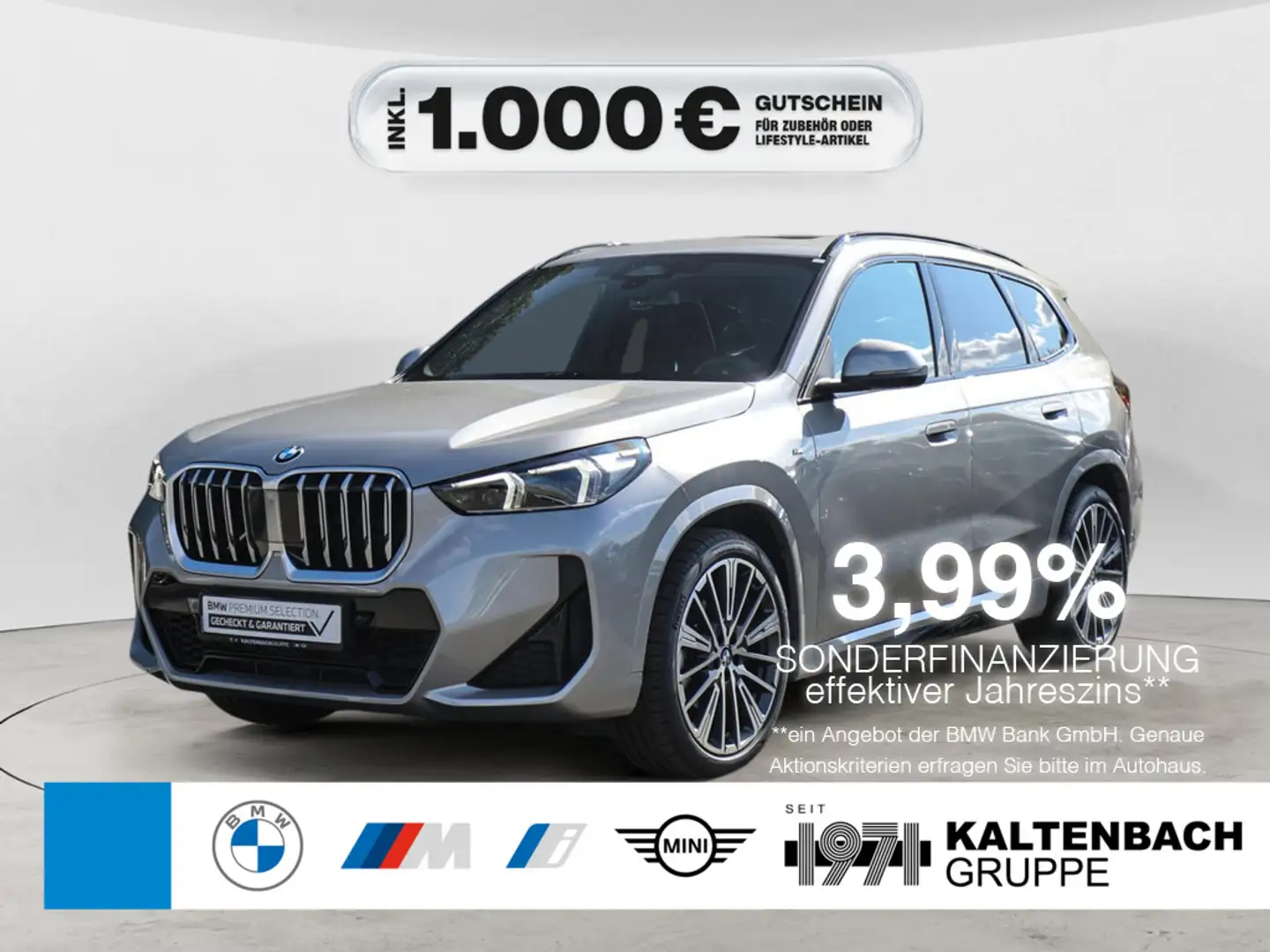 BMW X1 sDrive 20d M-Sport PANO LED ACC AHK NAVI Argent - 1