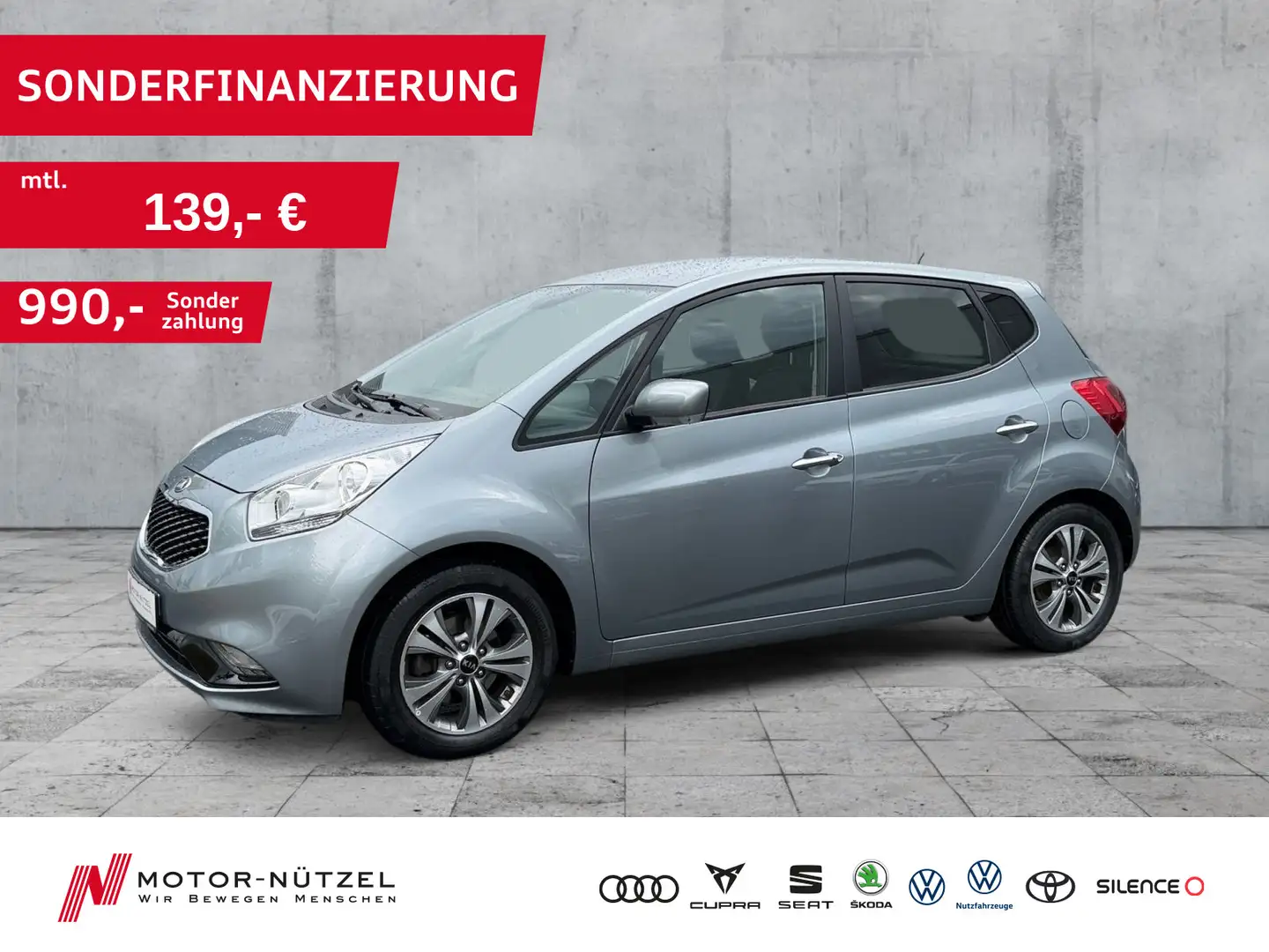 Kia Venga 1.6 DREAM TEAM LED+NAV+SHZ+RFK+MFA+MFL Silber - 1