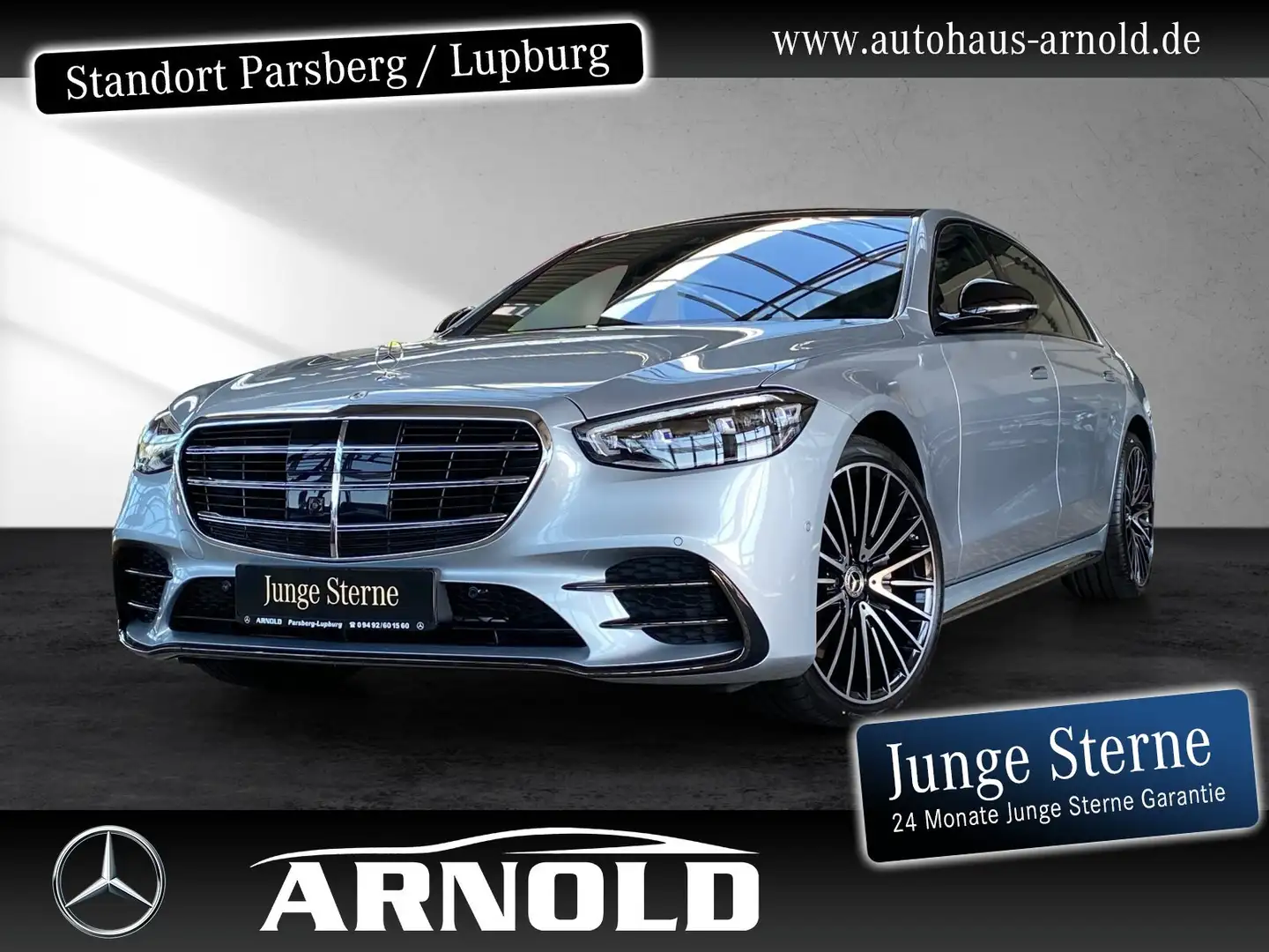 Mercedes-Benz S 580 S 580 4M lang AMG L HUD AIRM 360° Pano Fahrass-P Argent - 1