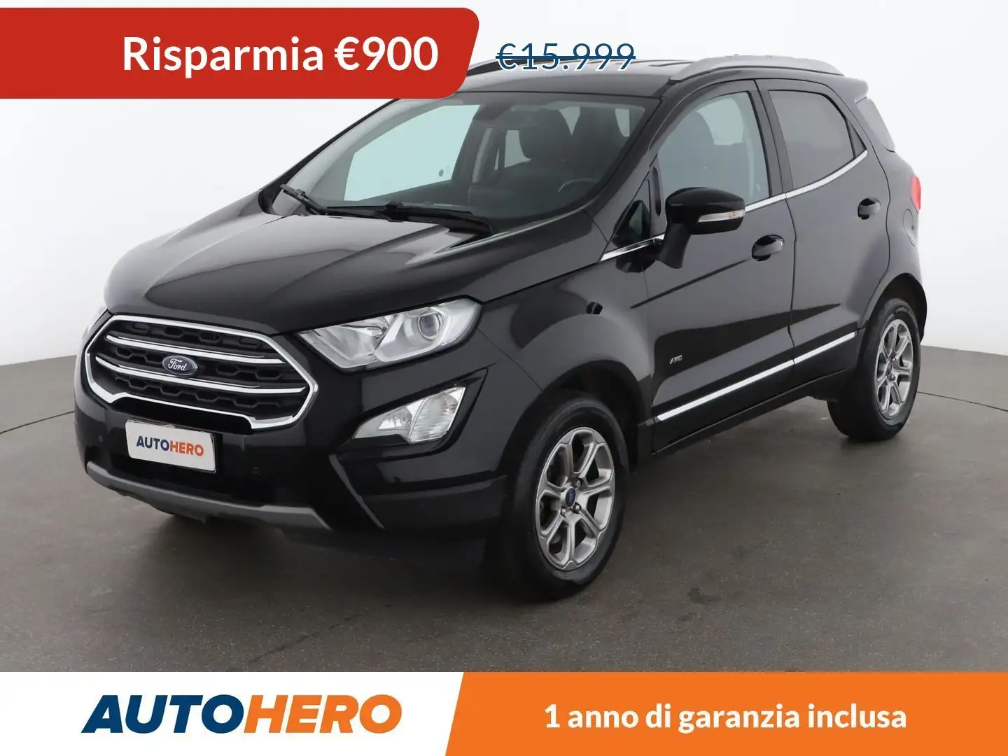 Ford EcoSport 1.5 EcoBlue TDCi Titanium 125 CV AWD Nero - 1