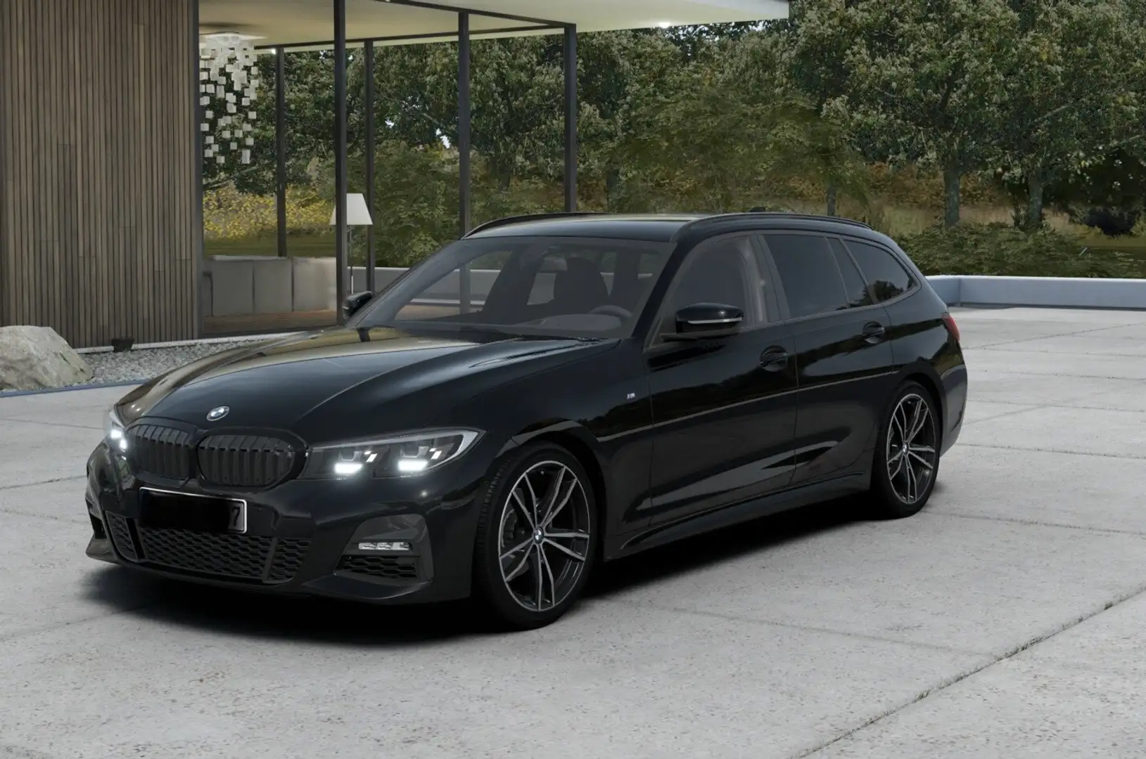 BMW 318 318d Touring M Sport Aut. Schwarz - 1