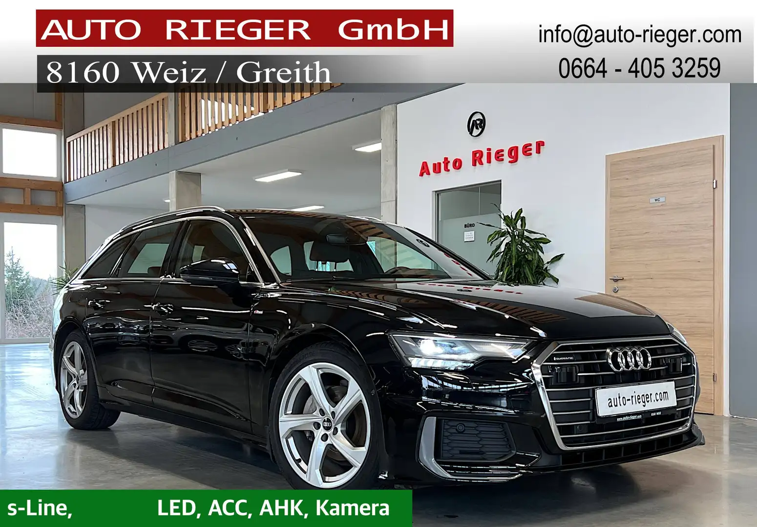 Audi A6 Avant 40 TDI quattro s-line AHK Standhzg Noir - 1