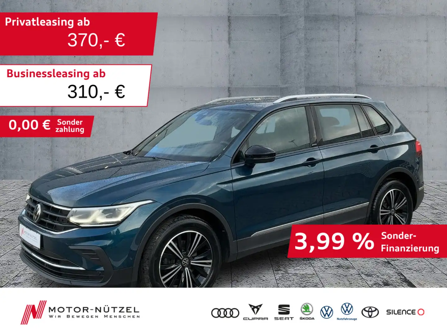 Volkswagen Tiguan 2.0 TDI ACTIVE MATRIX+NAVI+AHK+HARMAN+HuD Blau - 1