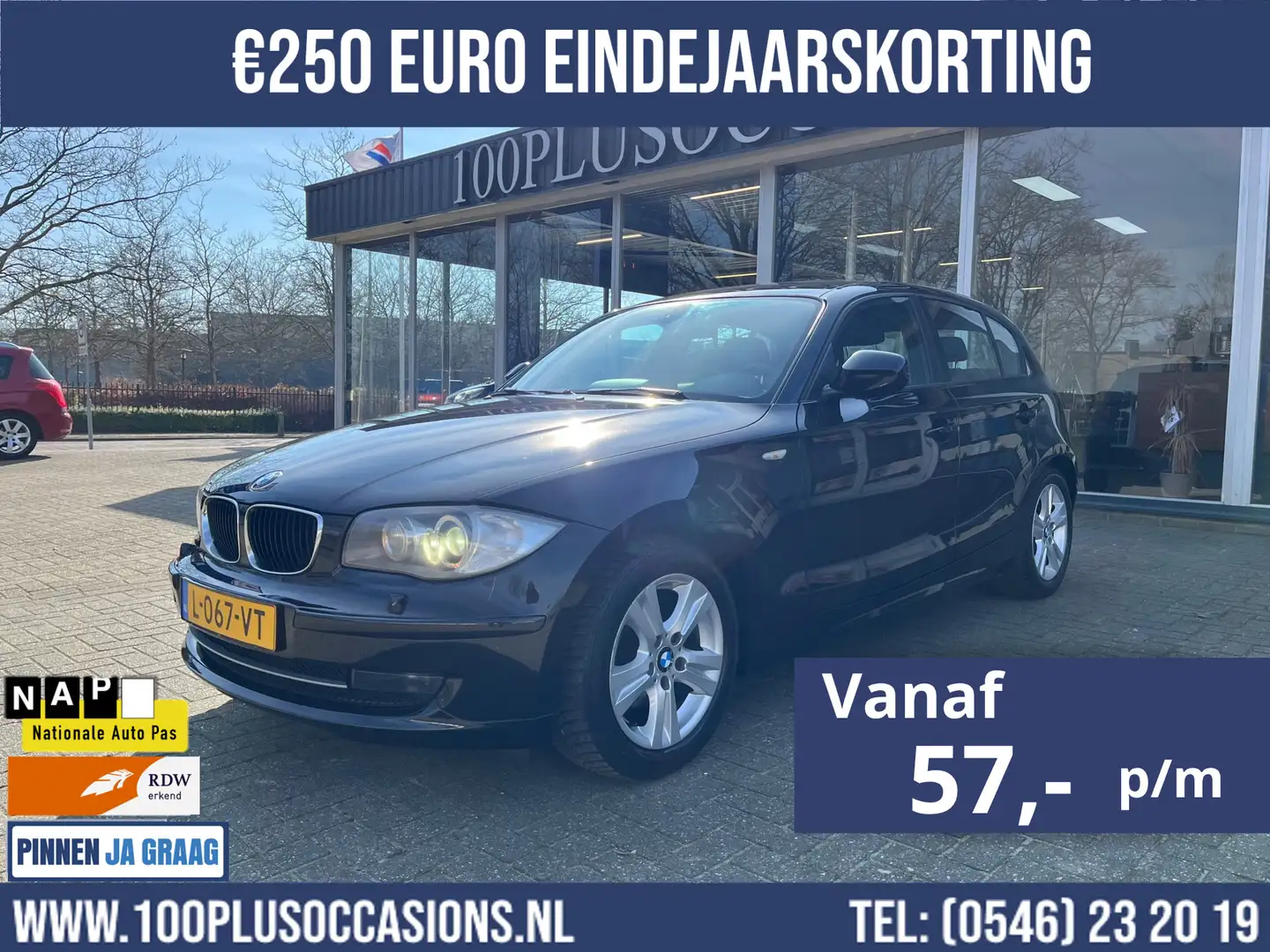 BMW 118 1-serie 118i EfficientDynamics Edition | Nwe APK | Zwart - 1