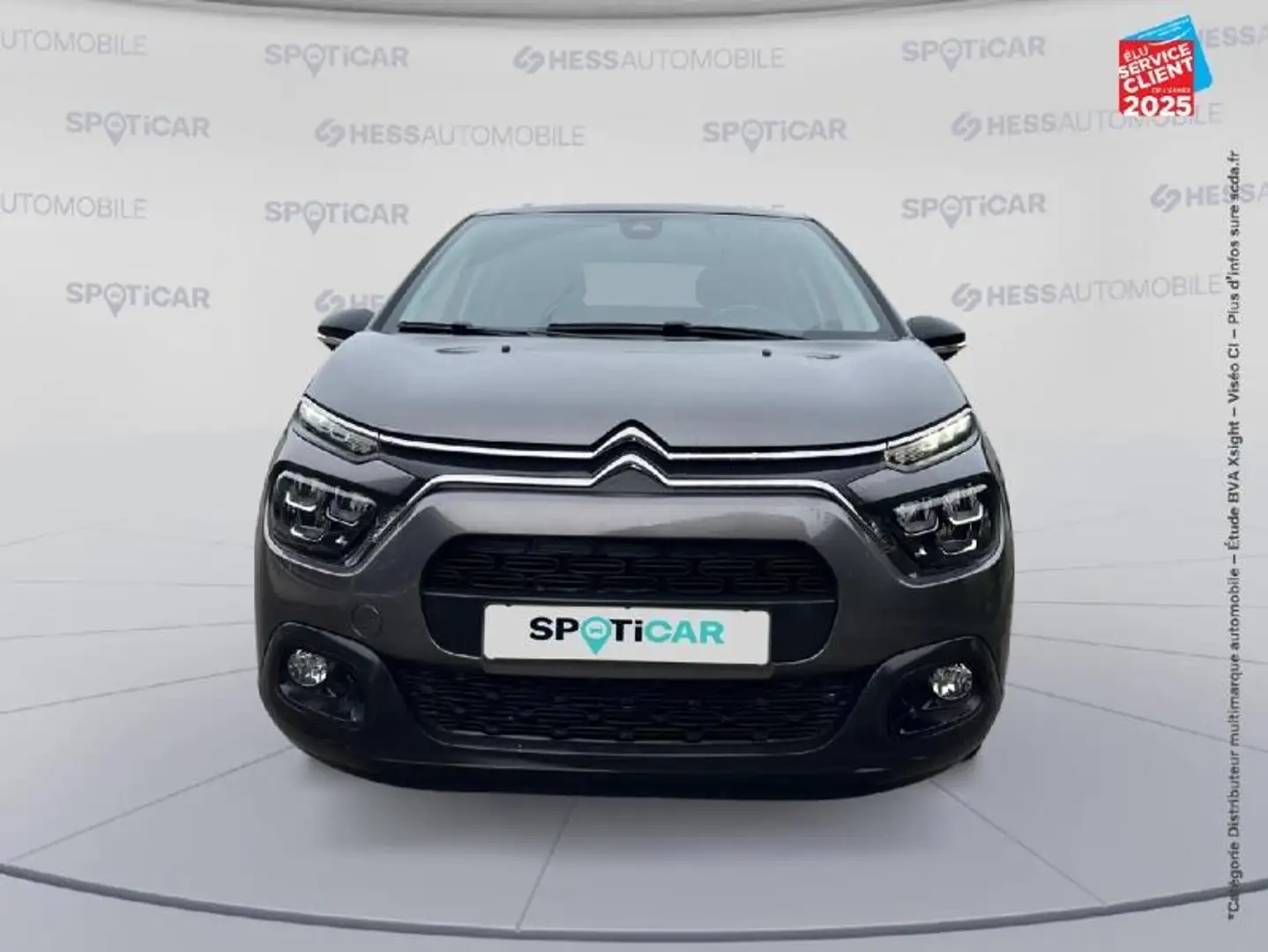 Citroen C3 1.2 PureTech 83ch S/S Feel 122-123g GPS Carplay Attelage Gris - 2