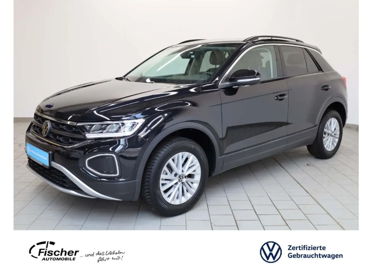 Volkswagen T-Roc 1.0 TSI Life 6-Gg. NAV/LED/Klima/SH/DAB+ Zwart - 1
