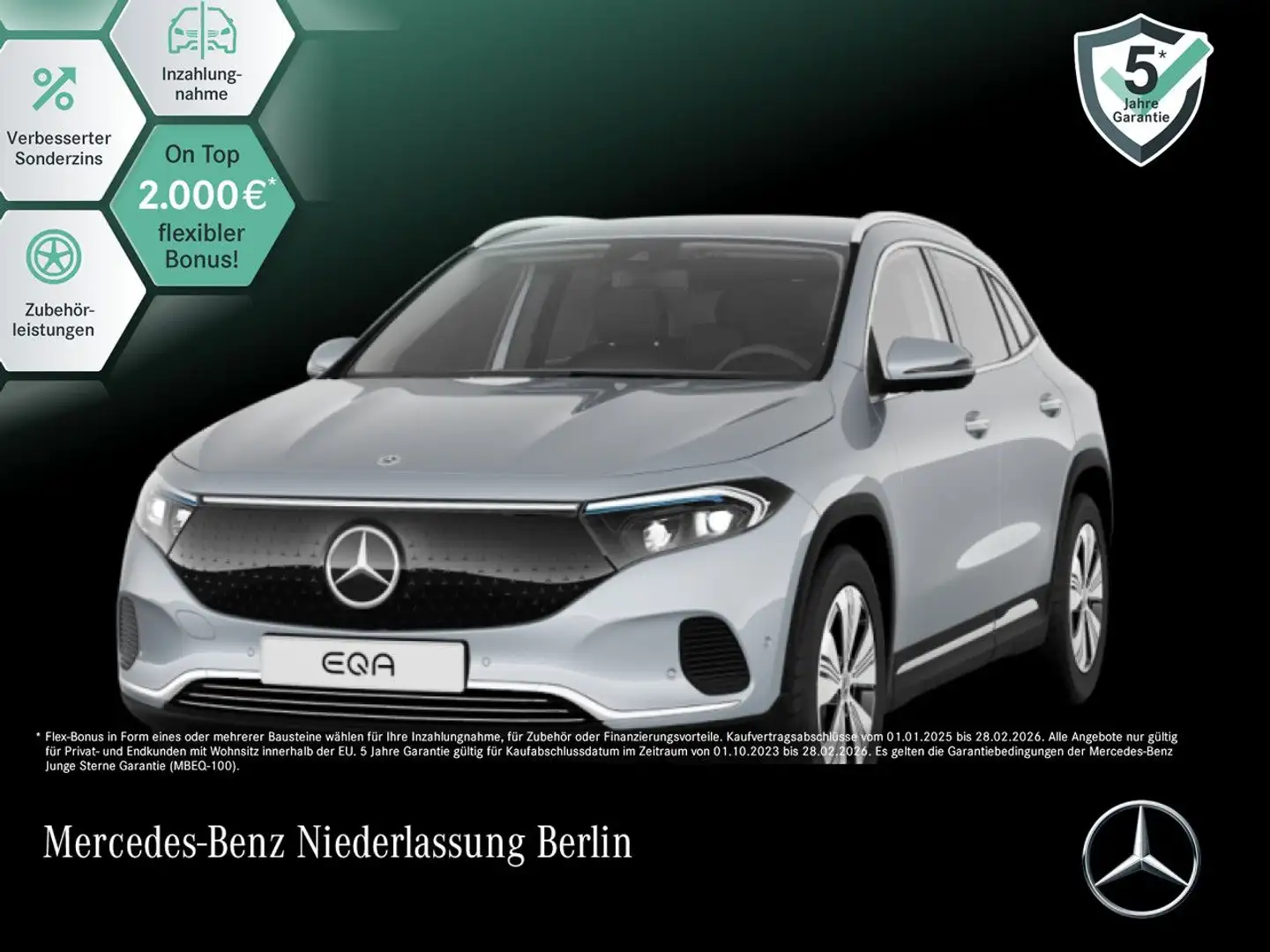 Mercedes-Benz EQA 300 4M PROG+PLUS-PAKET+KAMERA+KEYLESS+SPUR Plateado - 1