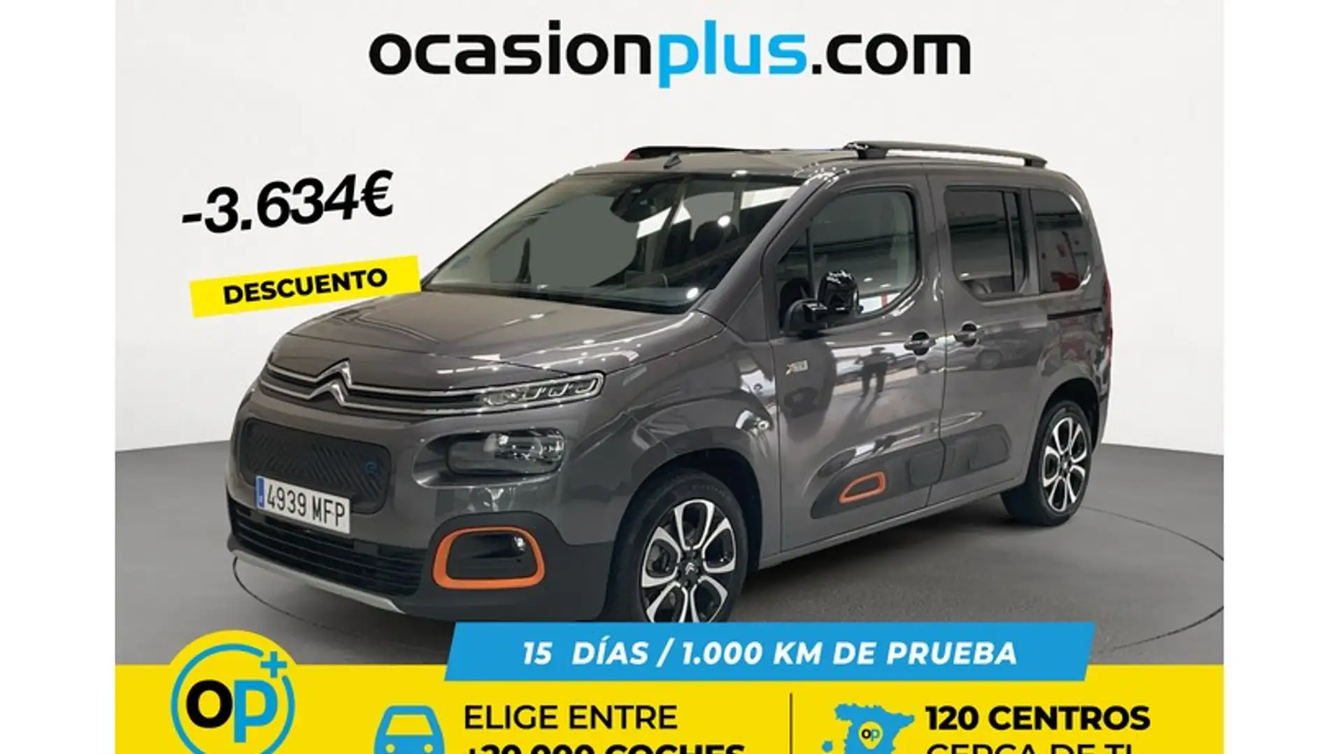 Citroen Berlingo ë-Berlingo 50kWh Talla M Shine Gris - 1