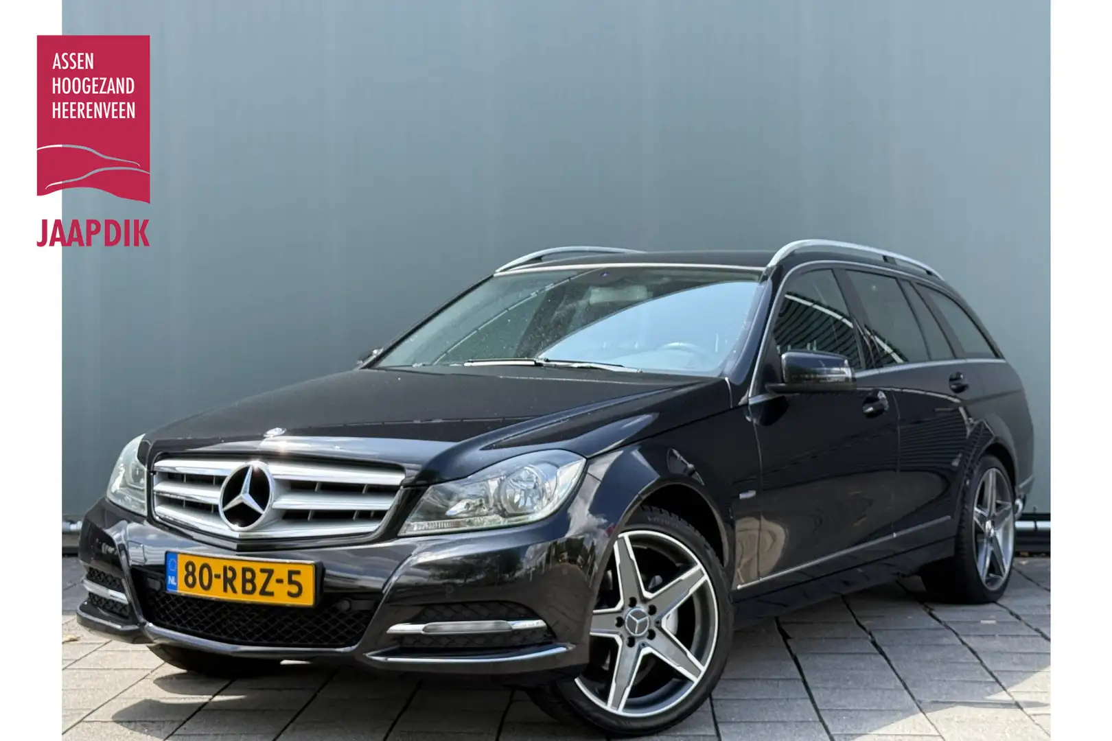 Mercedes-Benz C 180 Estate BWJ 2011 | 157PK Avantgarde AUTOMAAT | LEER Zwart - 1