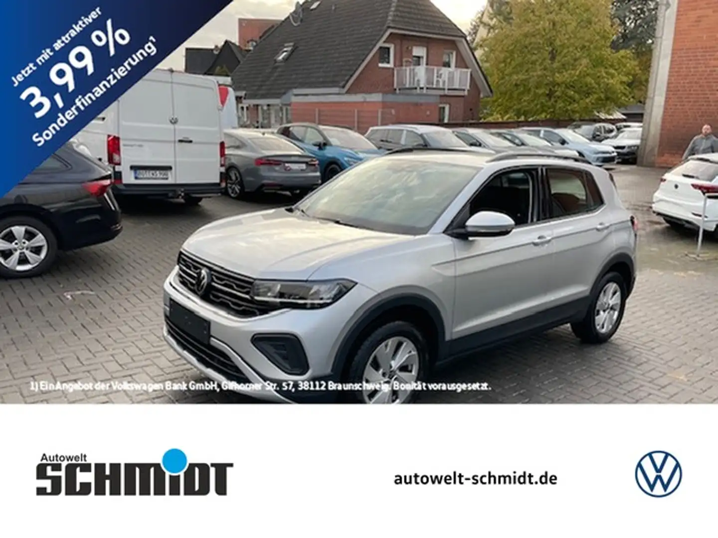 Volkswagen T-Cross 1.0TSi Life ACC AppConnect LED Alu Sitzheiz.Par... Argent - 1