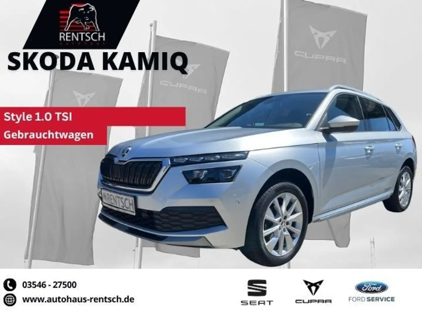 Skoda Kamiq 1.0 TSI Style *KAMERA*LED*SHZ*ACC* Argent - 1