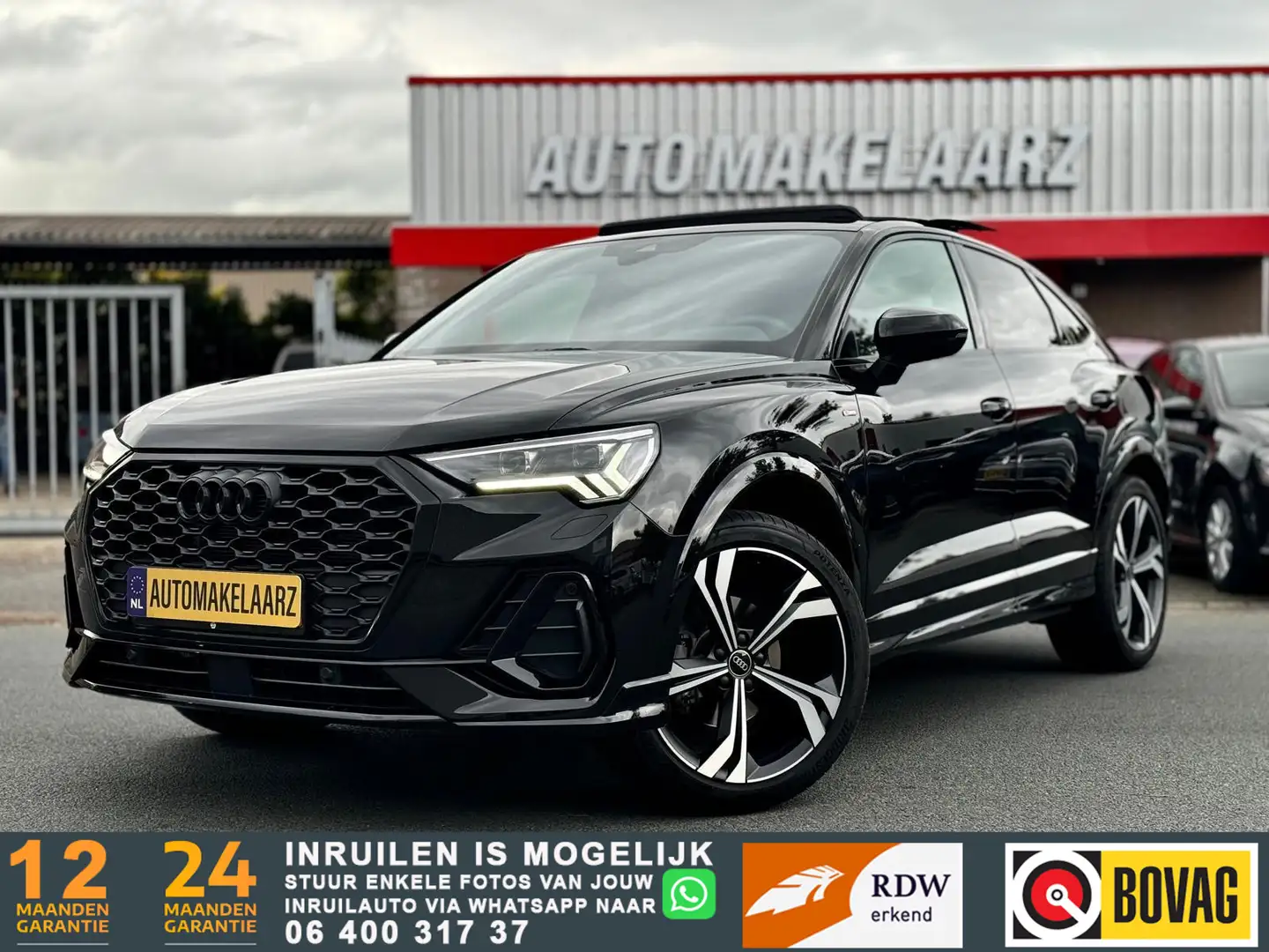 Audi Q3 Sportback 35 TFSI S Line Pano ACC Trekhaak 1 Jaar Zwart - 1