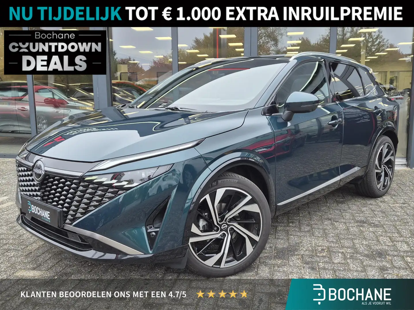 Nissan Qashqai 1.3 MHEV Xtronic Tekna Plus | Ocean Deep | AppleCa Groen - 1