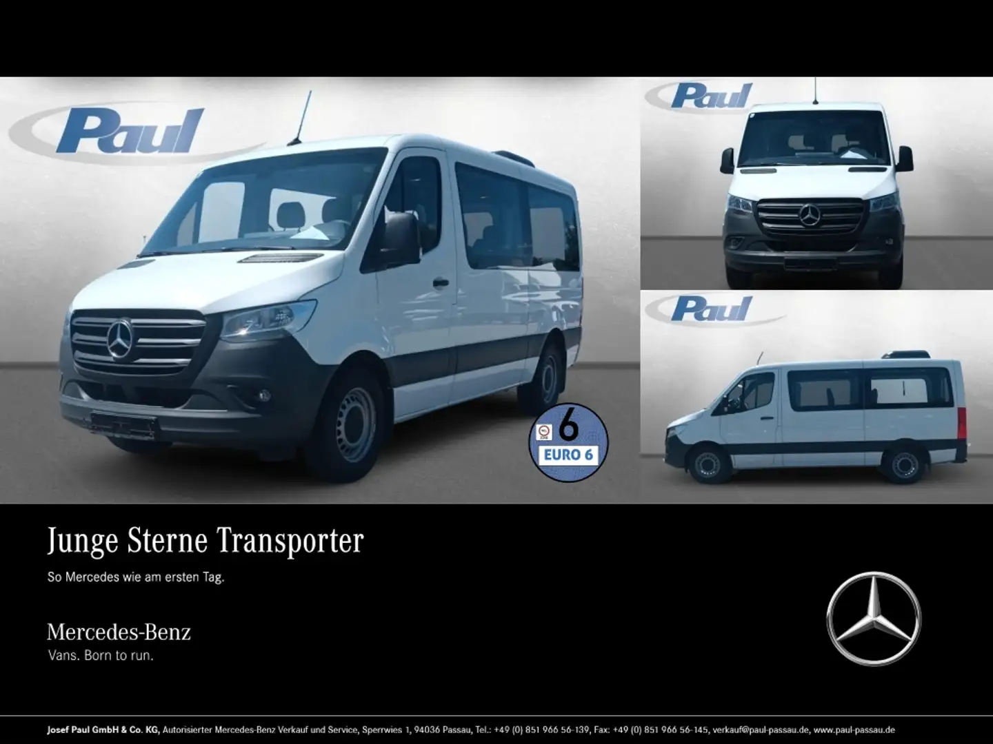 Mercedes-Benz Sprinter 317 CDI Tourer 2xKlima+Tempomat+AHK Weiß - 1