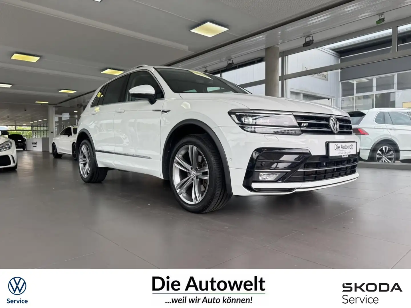 Volkswagen Tiguan High 4Mo 2.0 TDI DSG R-LINE NAVI ACC AHK Klima Weiß - 1