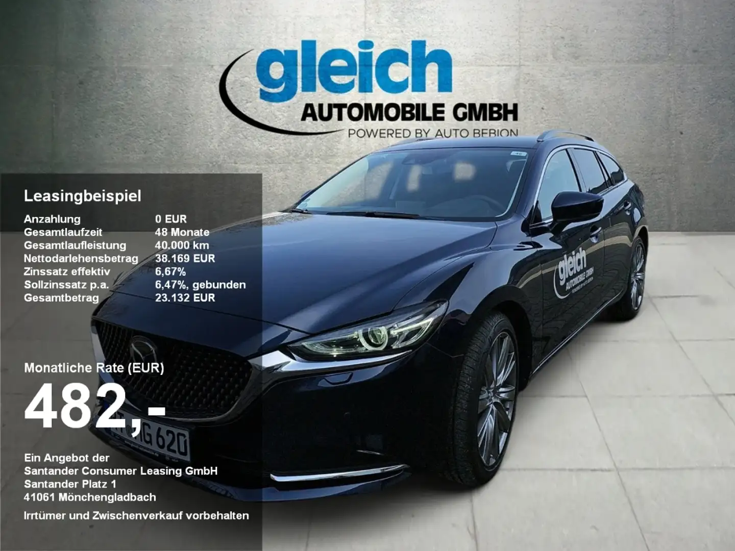 Mazda 6 Kombi 2.5L SKYACTIV G 194 AT FWD EXCLUSIVE-LINE Blau - 1