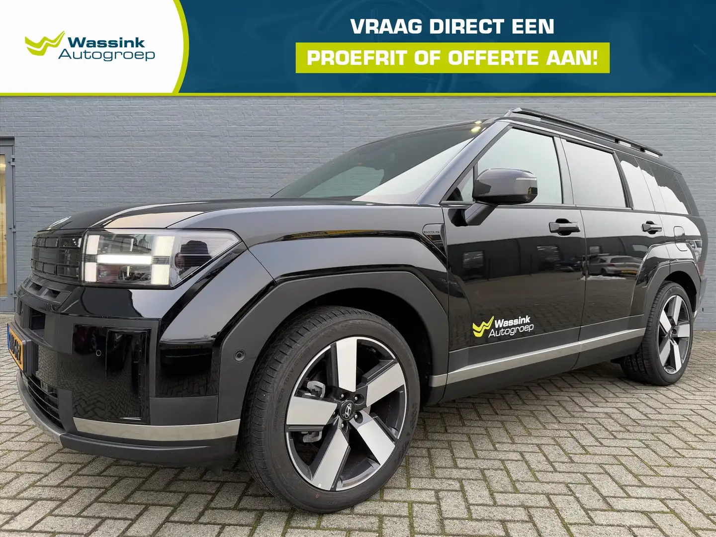 Hyundai SANTA FE New 1.6 T-GDi HEV 215pk Aut 2WD 7pl Premium Sky Zwart - 1