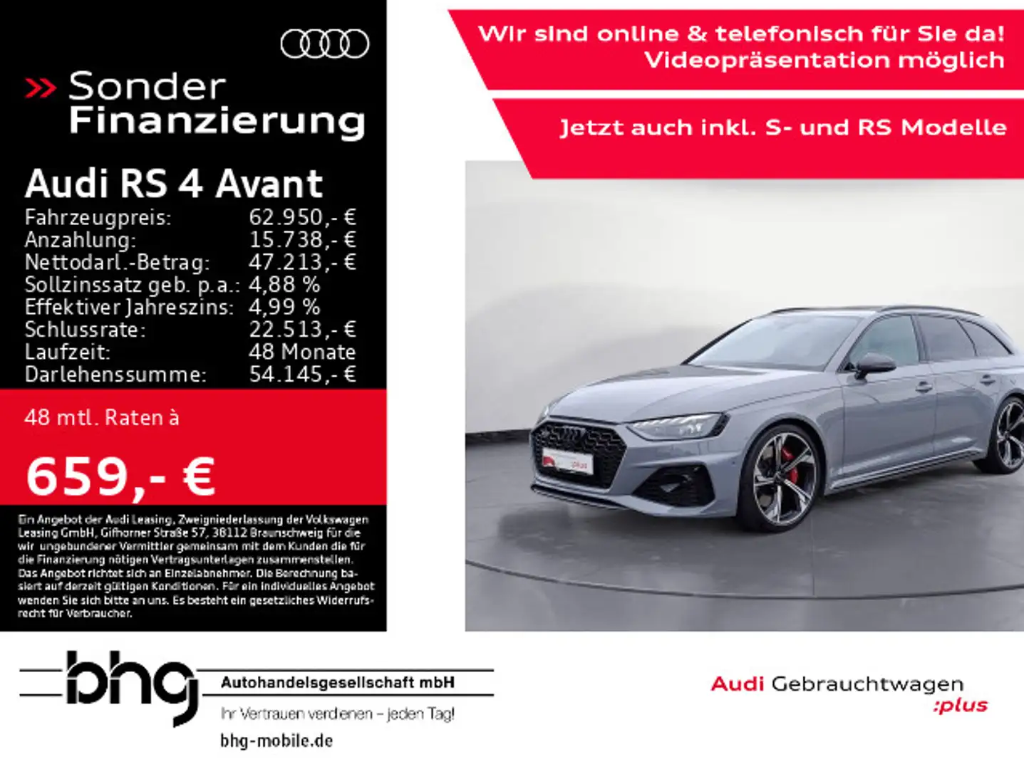 Audi RS4 RS4 Avant quattro tiptronic RS Essentials SportP Gris - 1