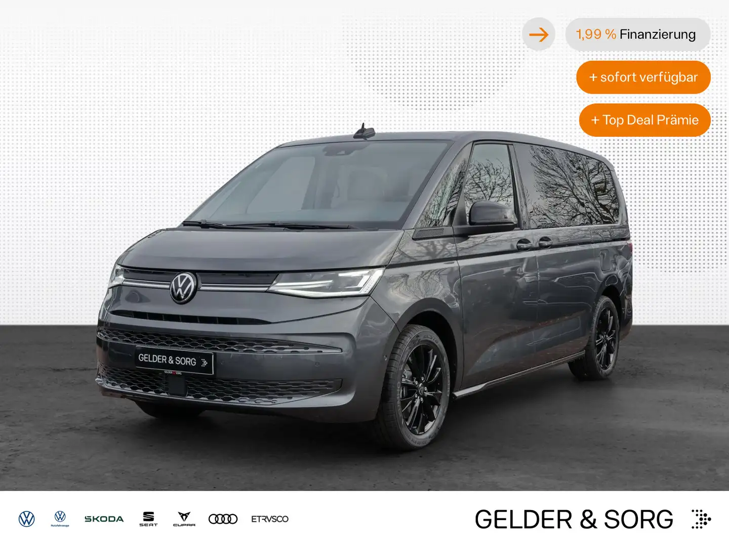 Volkswagen T7 Multivan T7 Multivan GOAL TDI DSG LÜ *Vis-a-Vis*AHK*Navi* Grijs - 1