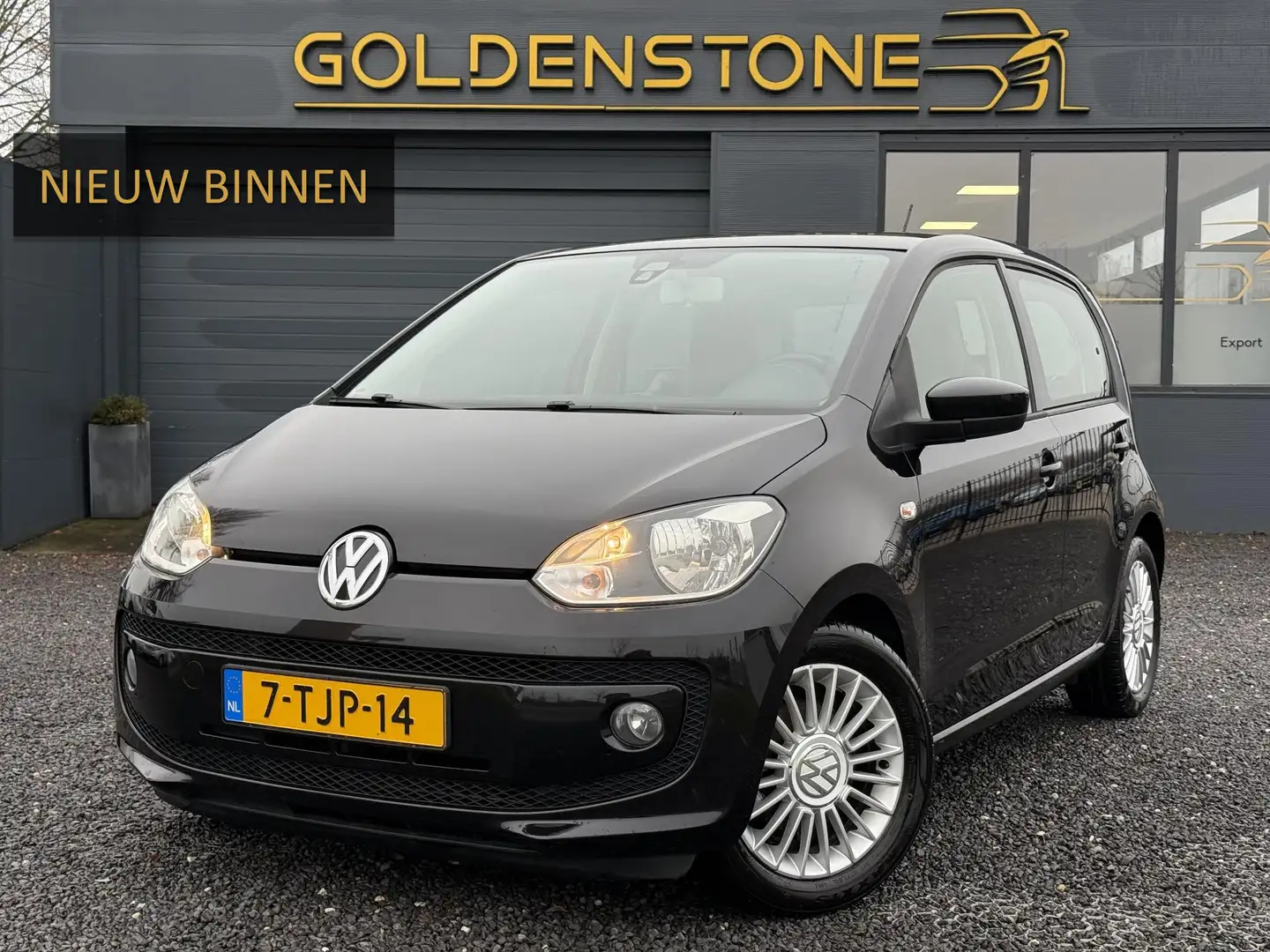 Volkswagen up! 1.0 high up! BlueMotion 1e Eigenaar,Navi,Airco,Cru Schwarz - 1