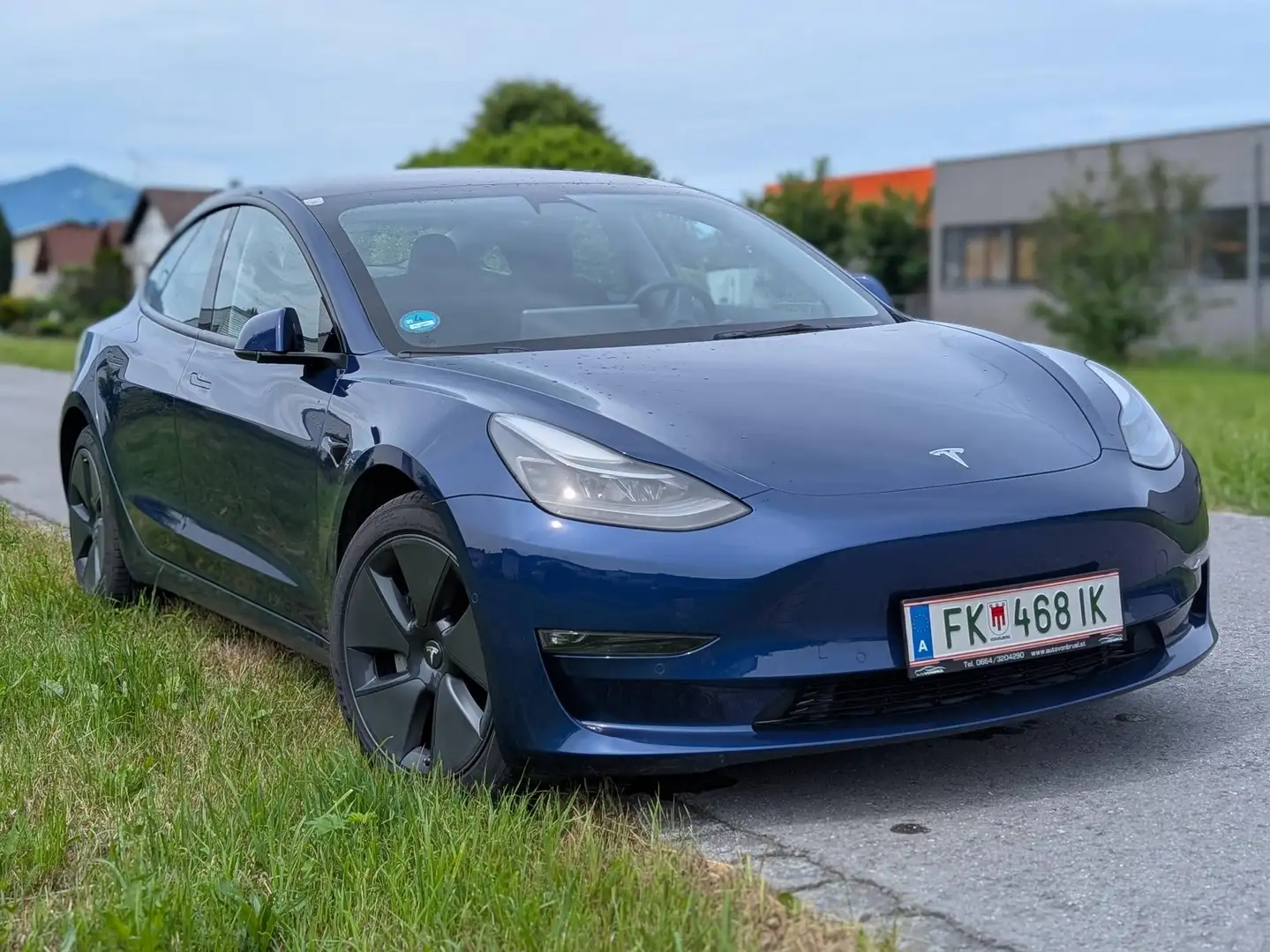 Tesla Model 3 Long Range AWD 75kWh mit Anhängekupplung und S3XY Buttons Blau - 1