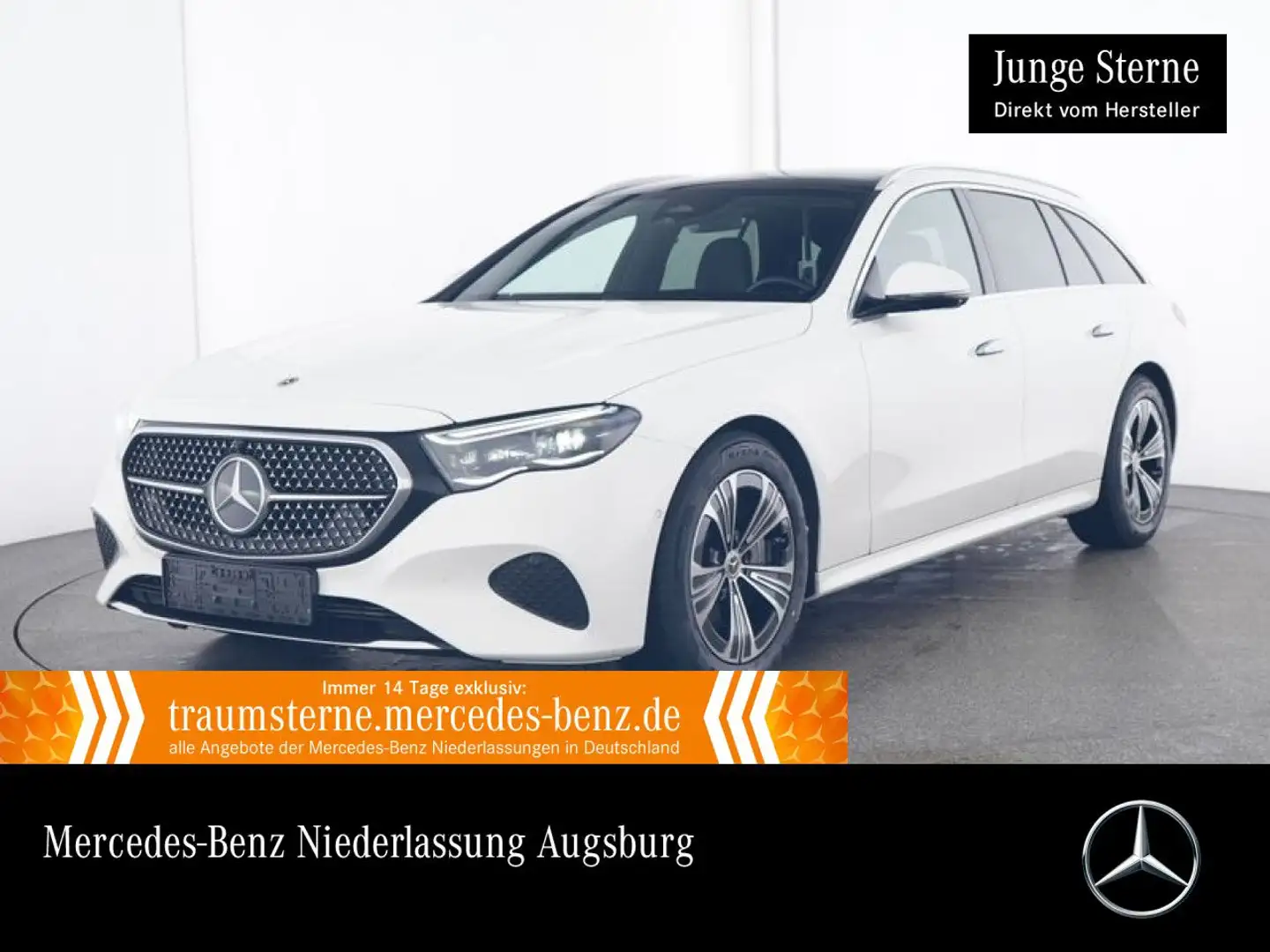 Mercedes-Benz E 450 d T 4M Avantgarde 360° Pano Distr. AHK PTS Weiß - 1