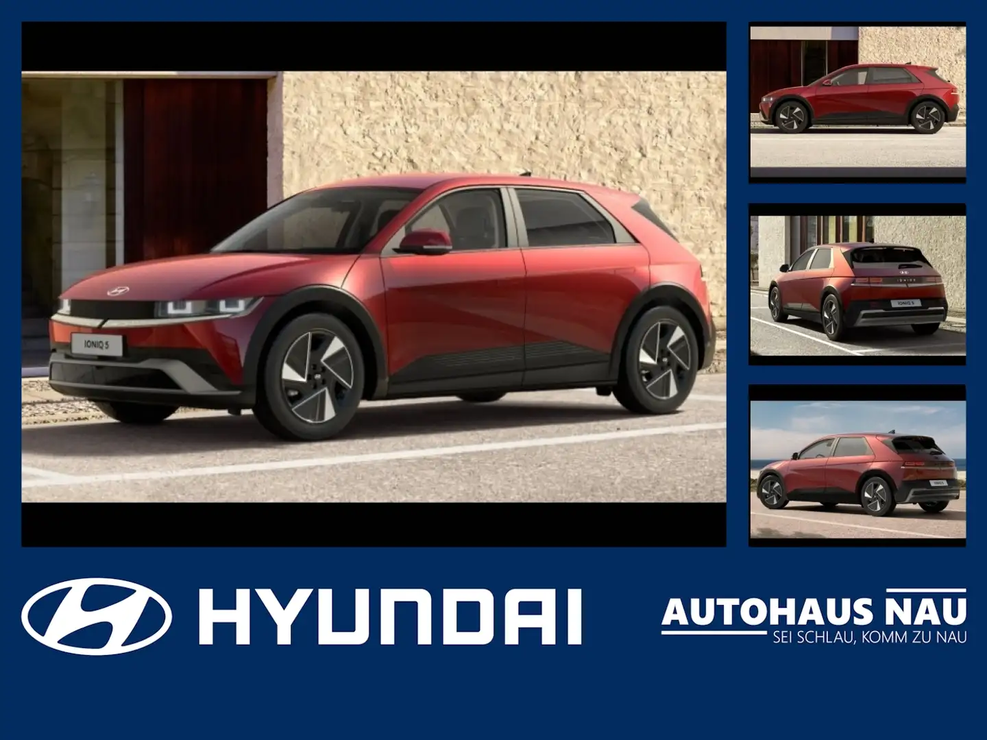 Hyundai IONIQ 5 Wärmepumpe ACC+LED+Navi+SHZ+2xKlima Rot - 1