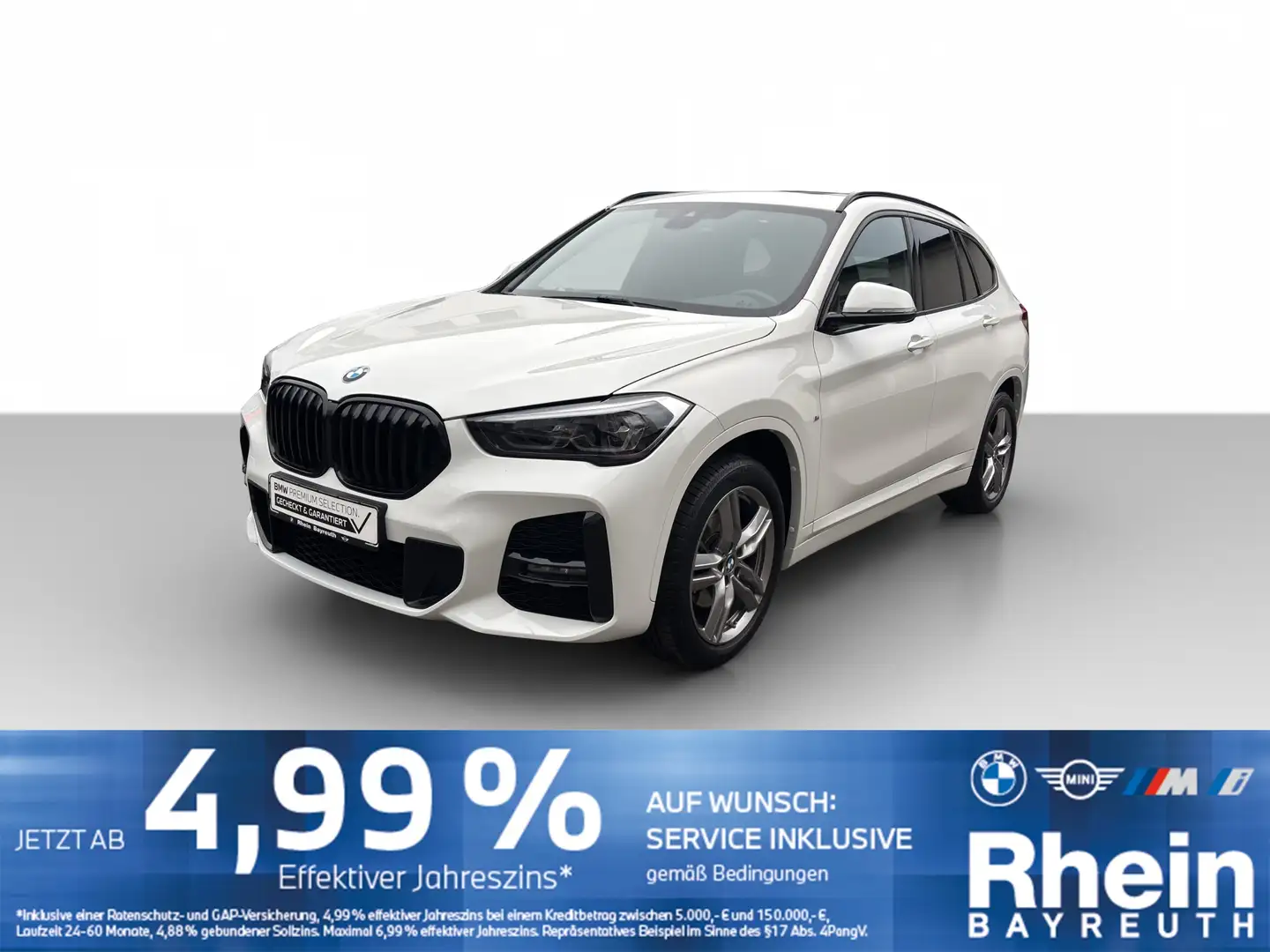 BMW X1 sDrive18i M Sport Navi AdapLED AHK GSD Shz Navi Ad Weiß - 1