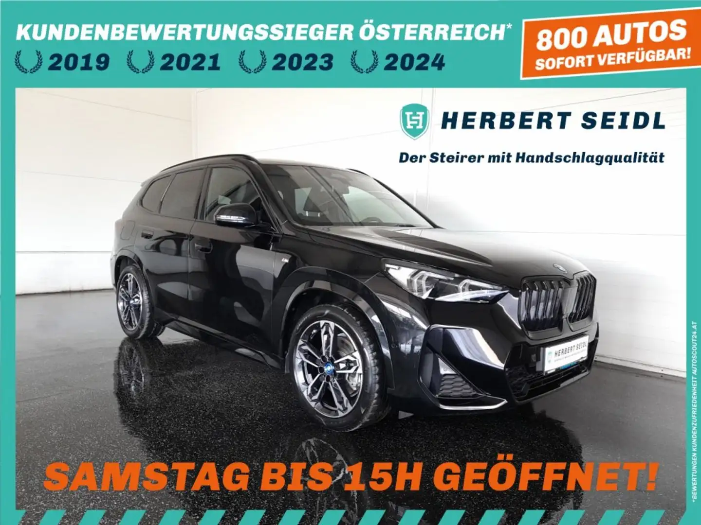 BMW iX1 30 M-SPORT 4x4 Aut *ADAPTIVE LED / NAVI / WIDE SCREEN DISPLAY / E-KLAPPE / HARMAN KARDON* Schwarz - 1