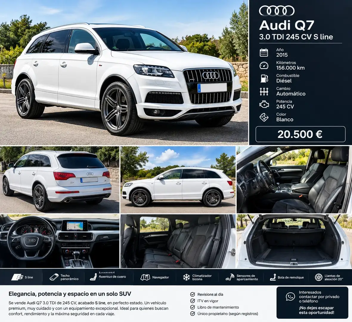 Audi Q7 3.0TDI Ambition 245 Tiptronic - 1