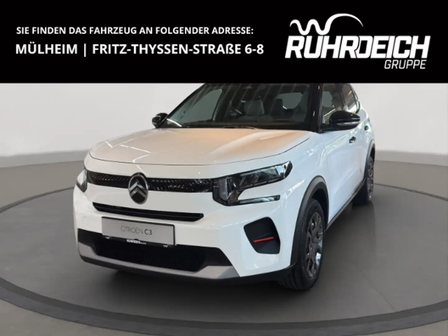 Citroen C3 Turbo Winterpaket HUD Navi LED Apple CarPlay Andro Weiß - 1